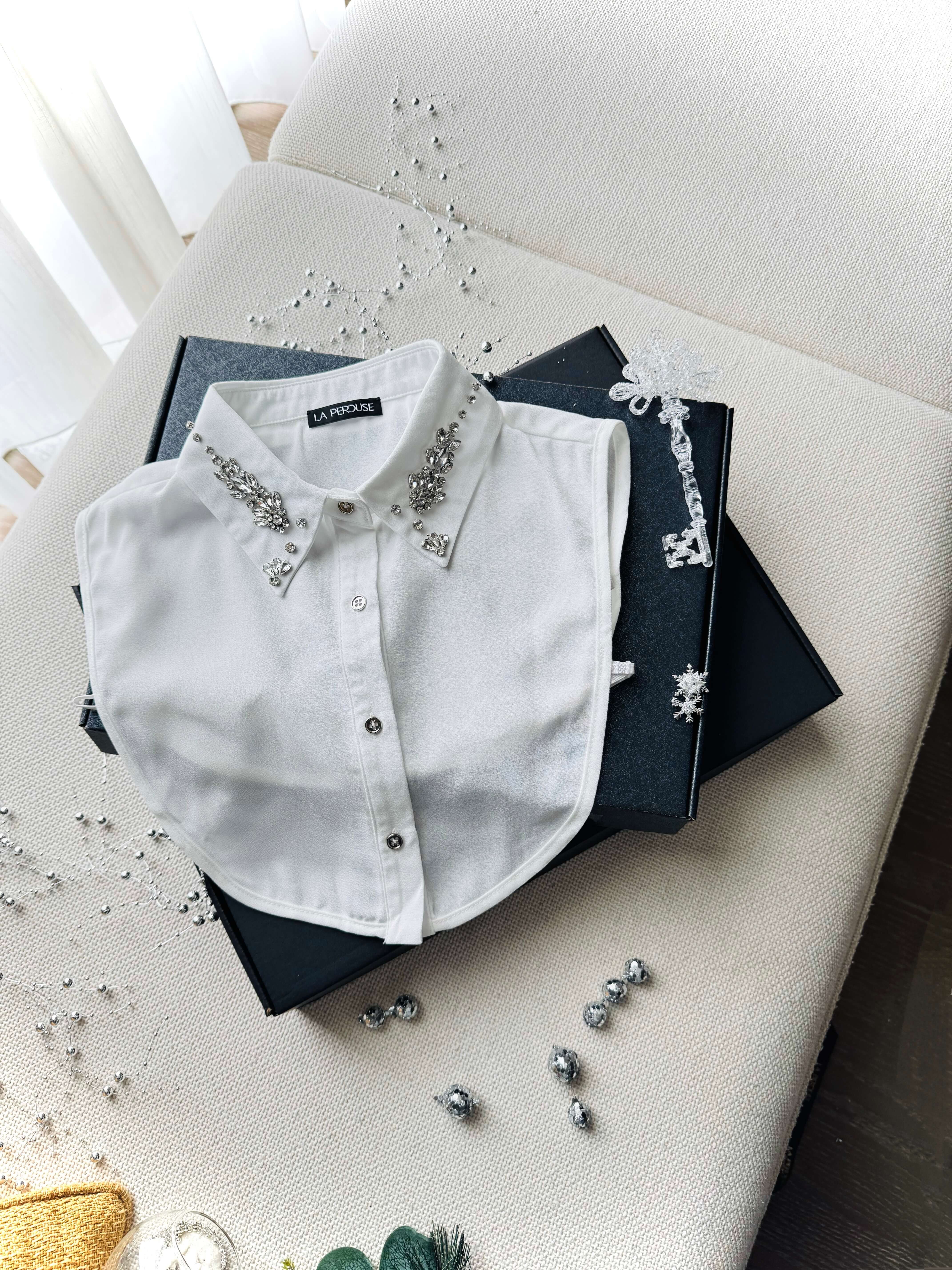 Crystal-Embellished Shirt Collar_SH2512L05