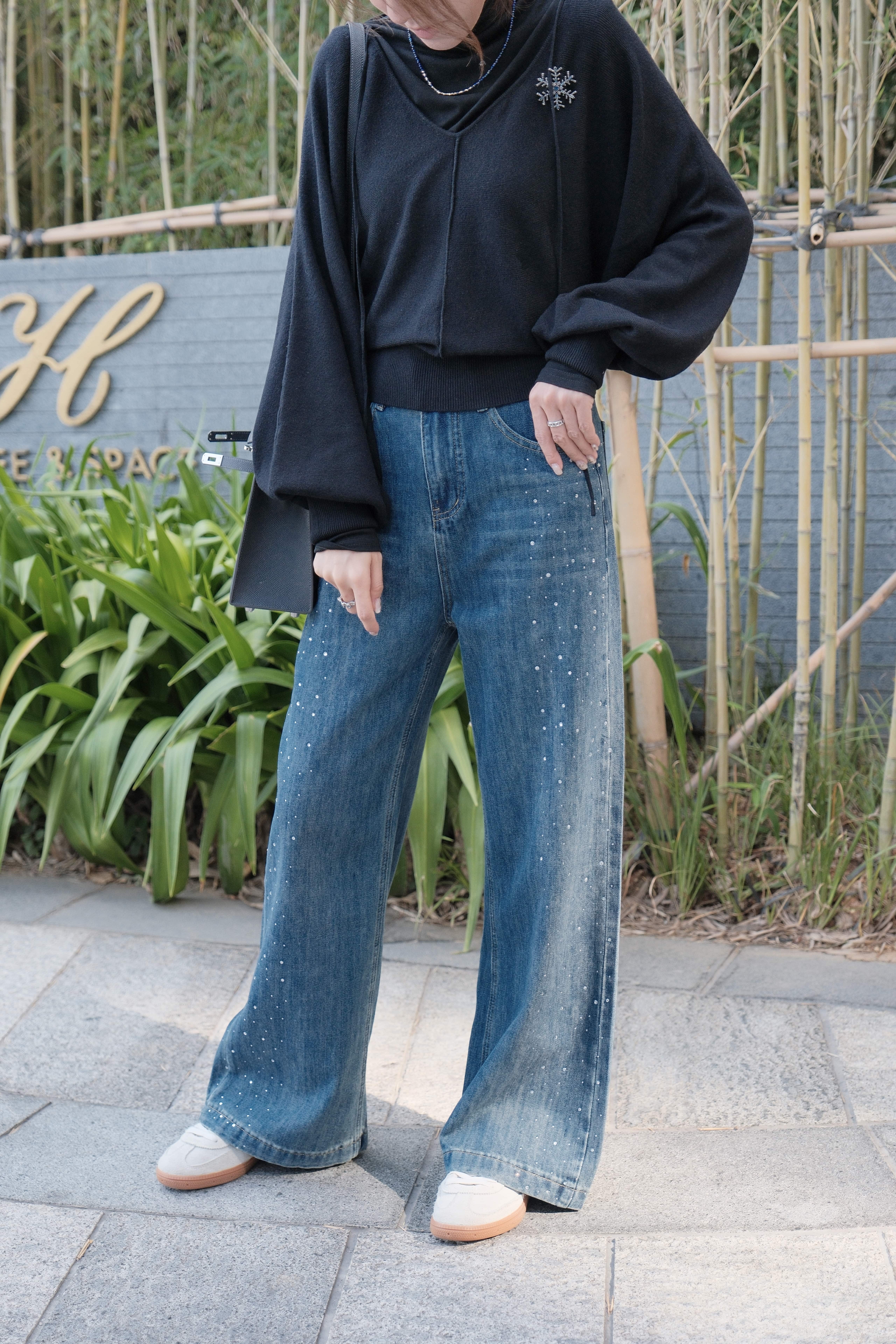 Standard Straight Leg Crystal Jeans_JE2412L02