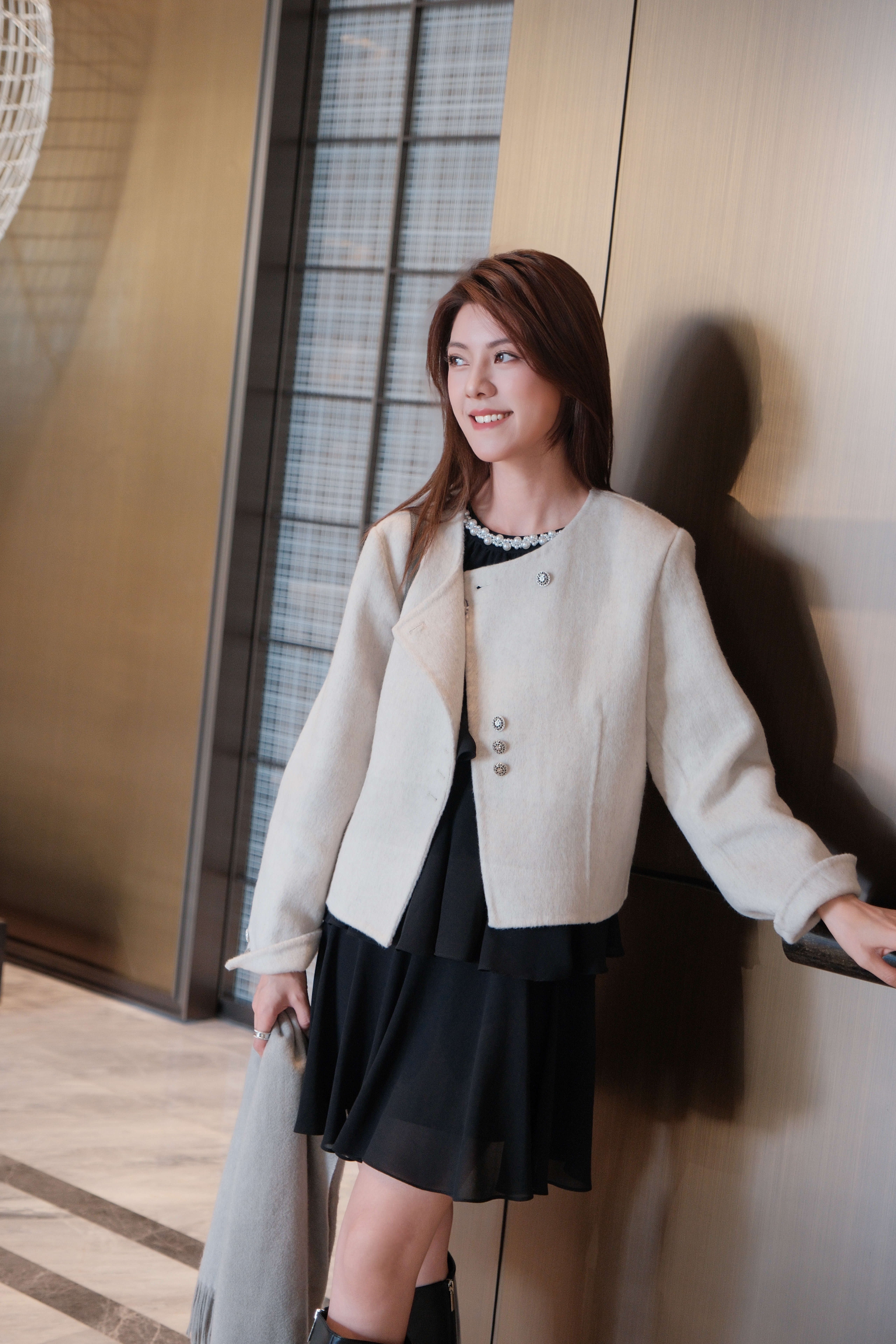 Wool Cashmere Cropped Jacket_JK2512L18