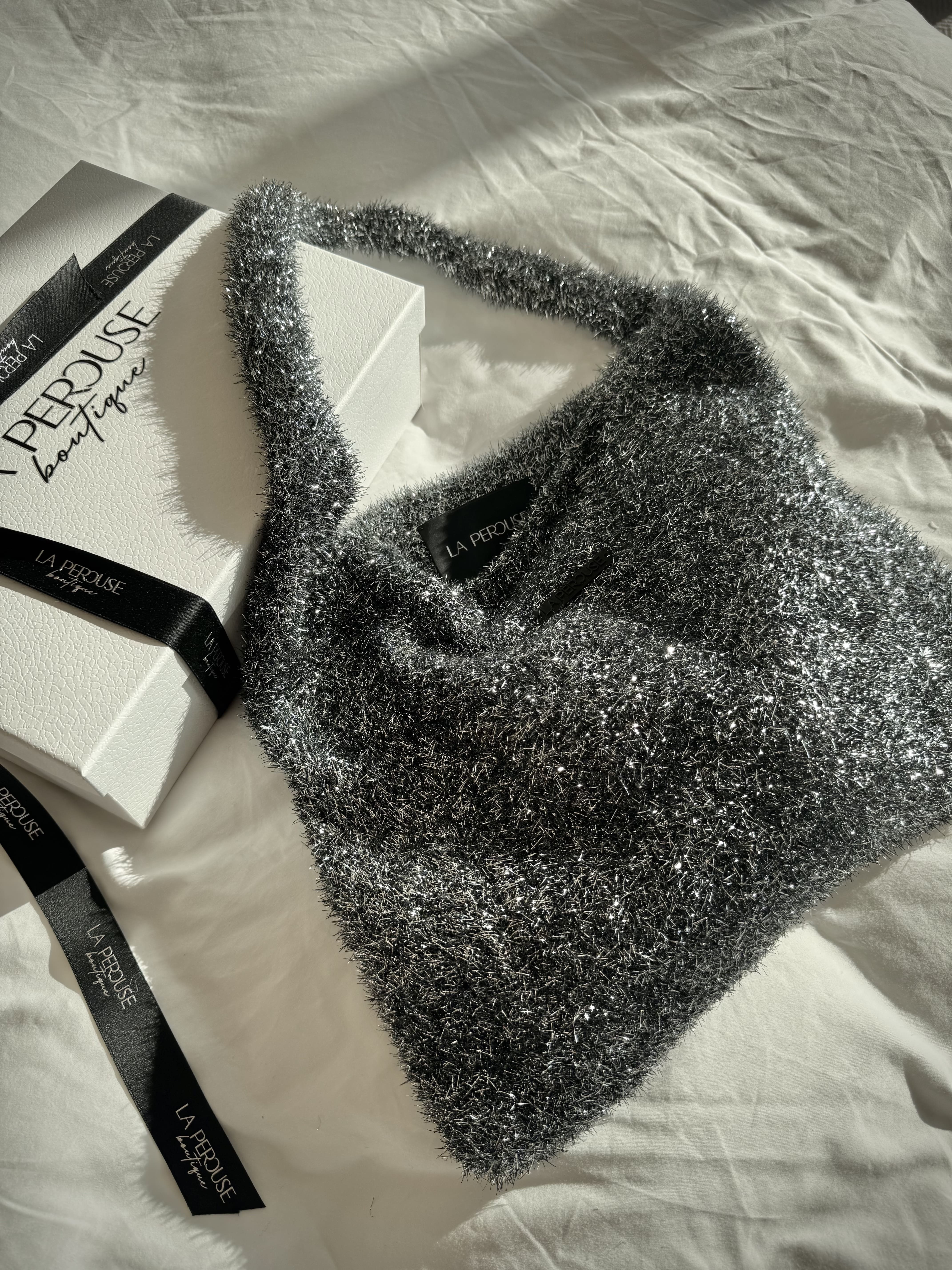 Glitter Knit Shoulder Bag_BG2412L35L