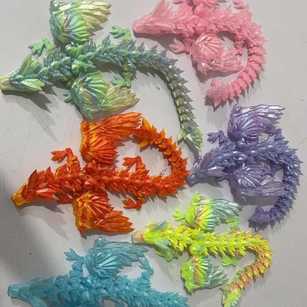 3D打印机 儿童玩具 水晶龙 颜色随机