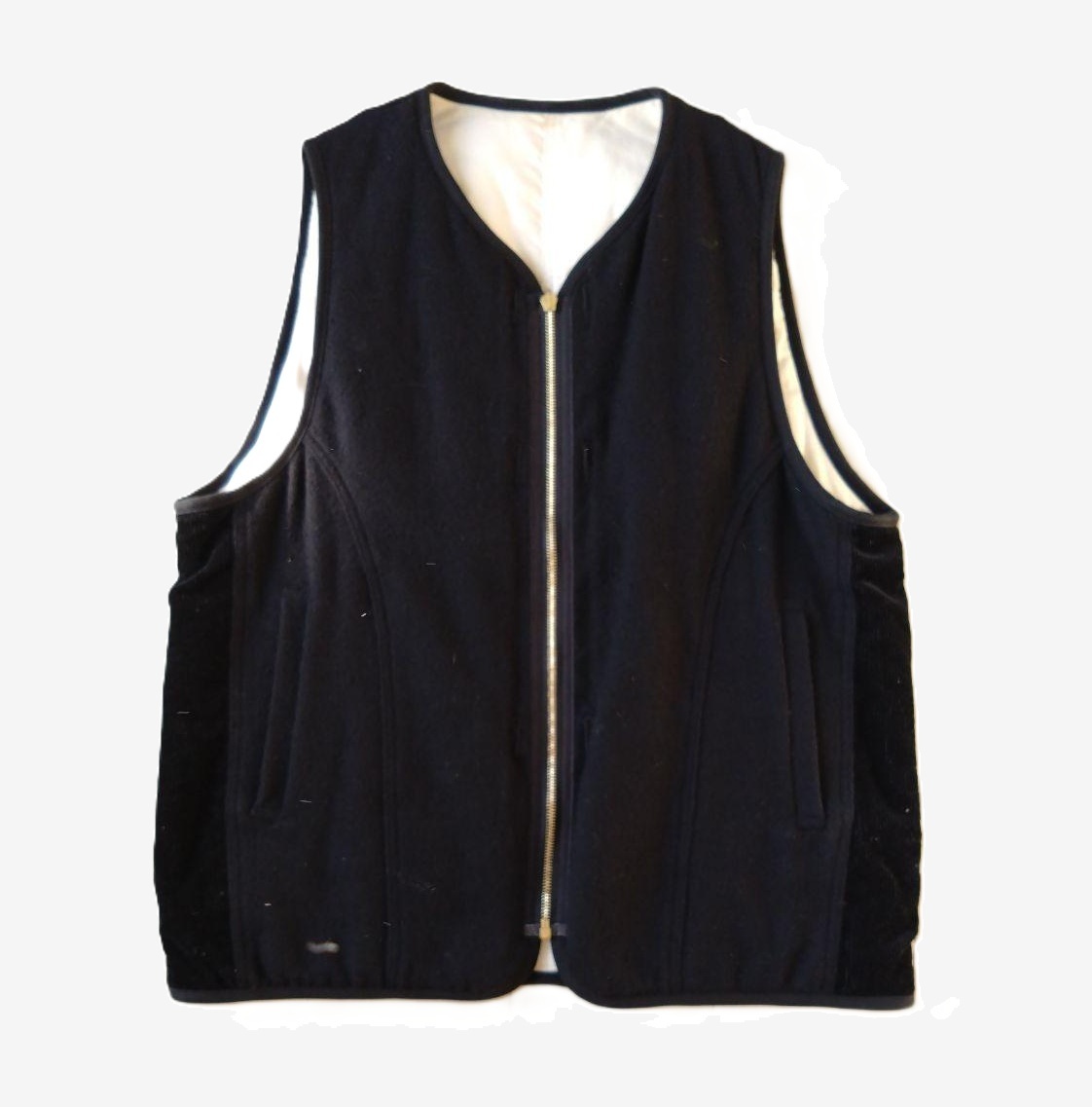 VISVIM WAWONA DOWN VEST REVERSIBLE W/LI NEP TWEED (( USED A )) 中古美品 - BLACK SIZE 1 PRE ORDER ITEM (預訂中)