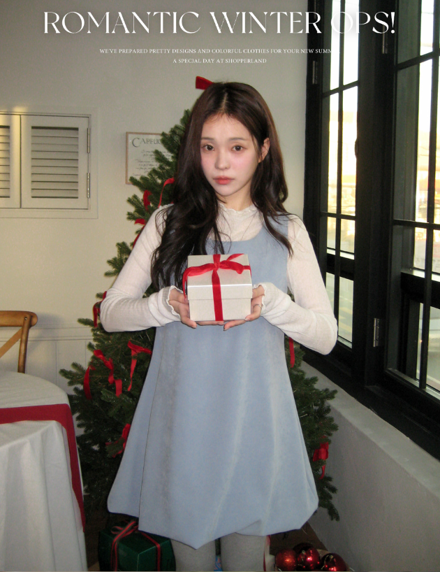 秋冬預訂｜【年末穿搭】南瓜疊層迷你連身裙