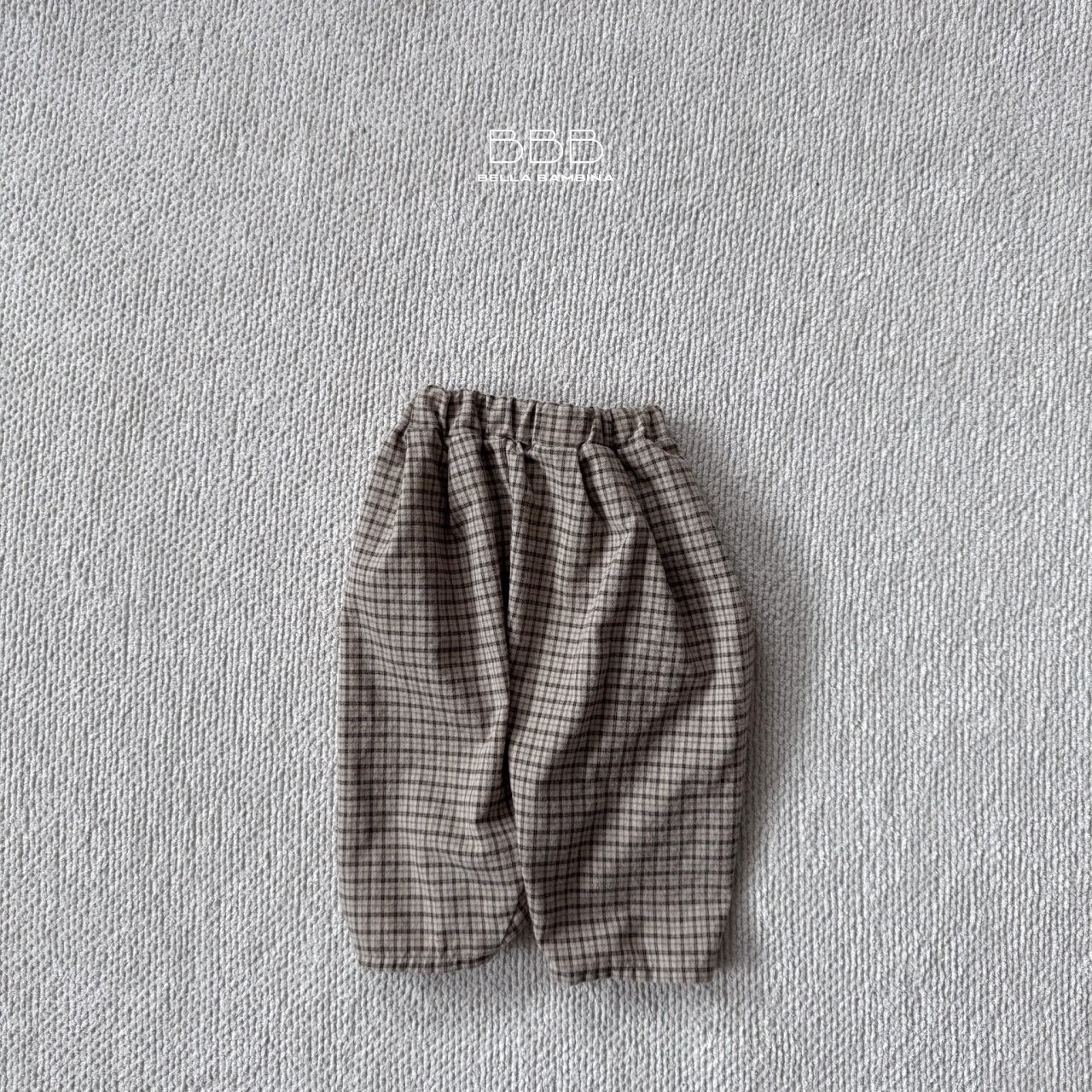 舊時光格紋寬褲