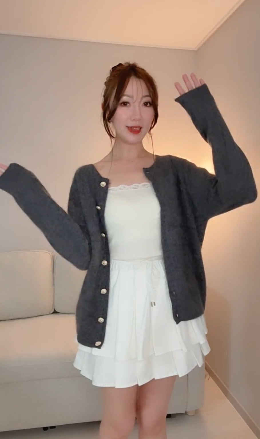 🐏 THE COCO CASHMERE WOOL MID LENGTH CARDIGAN KR 1126 1205