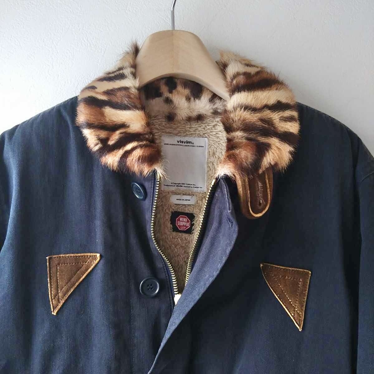 VISVIM DECKHAND JACKET LEOPARD (( USED A )) 中古美品 - NAVY SIZE 2 PRE ORDER ITEM (預訂中)