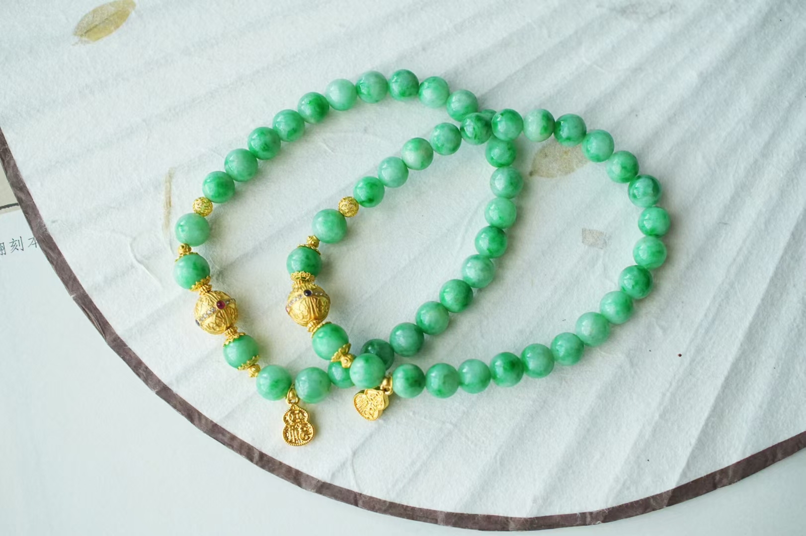 翡翠辣陽綠手串 (6.2-6.5mm直徑),天然翡翠A玉, 緬甸玉, Jade, Jadeite