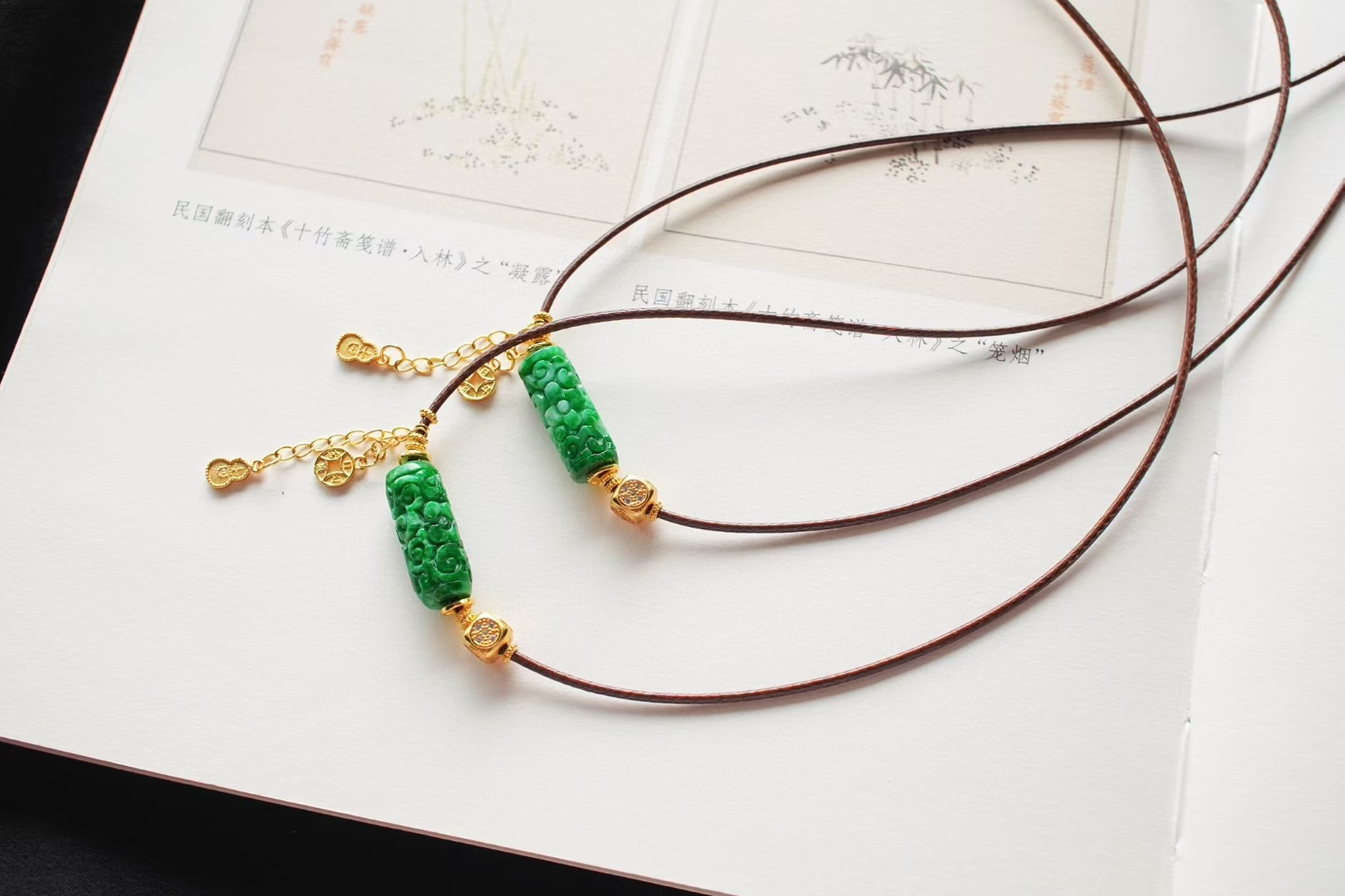 翡翠乾青路路通項鏈,天然翡翠A玉, 緬甸玉, Jade, Jadeite