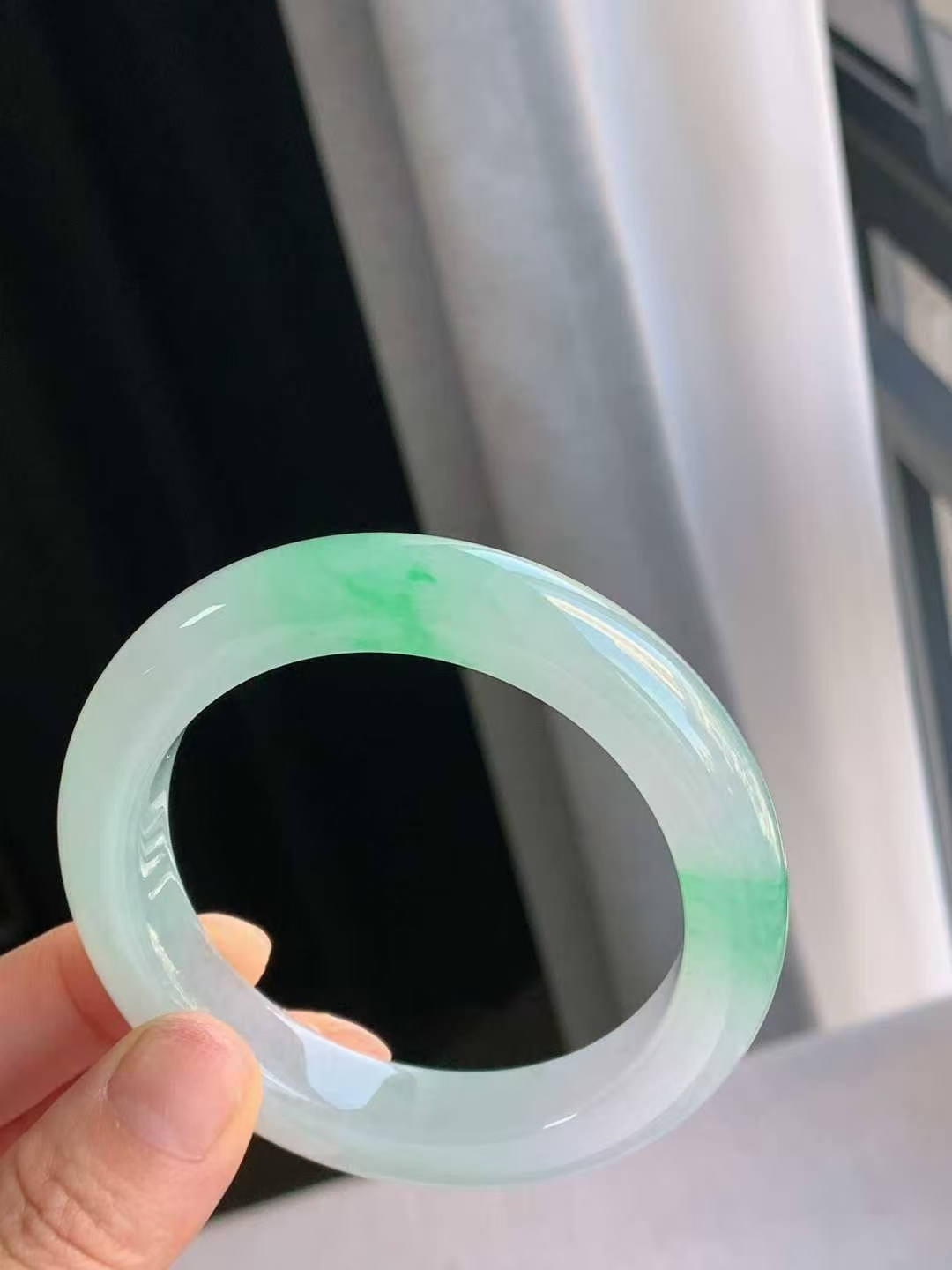 翡翠冰飄陽綠正圈手鐲,天然翡翠A玉, 緬甸玉, Jade, Jadeite