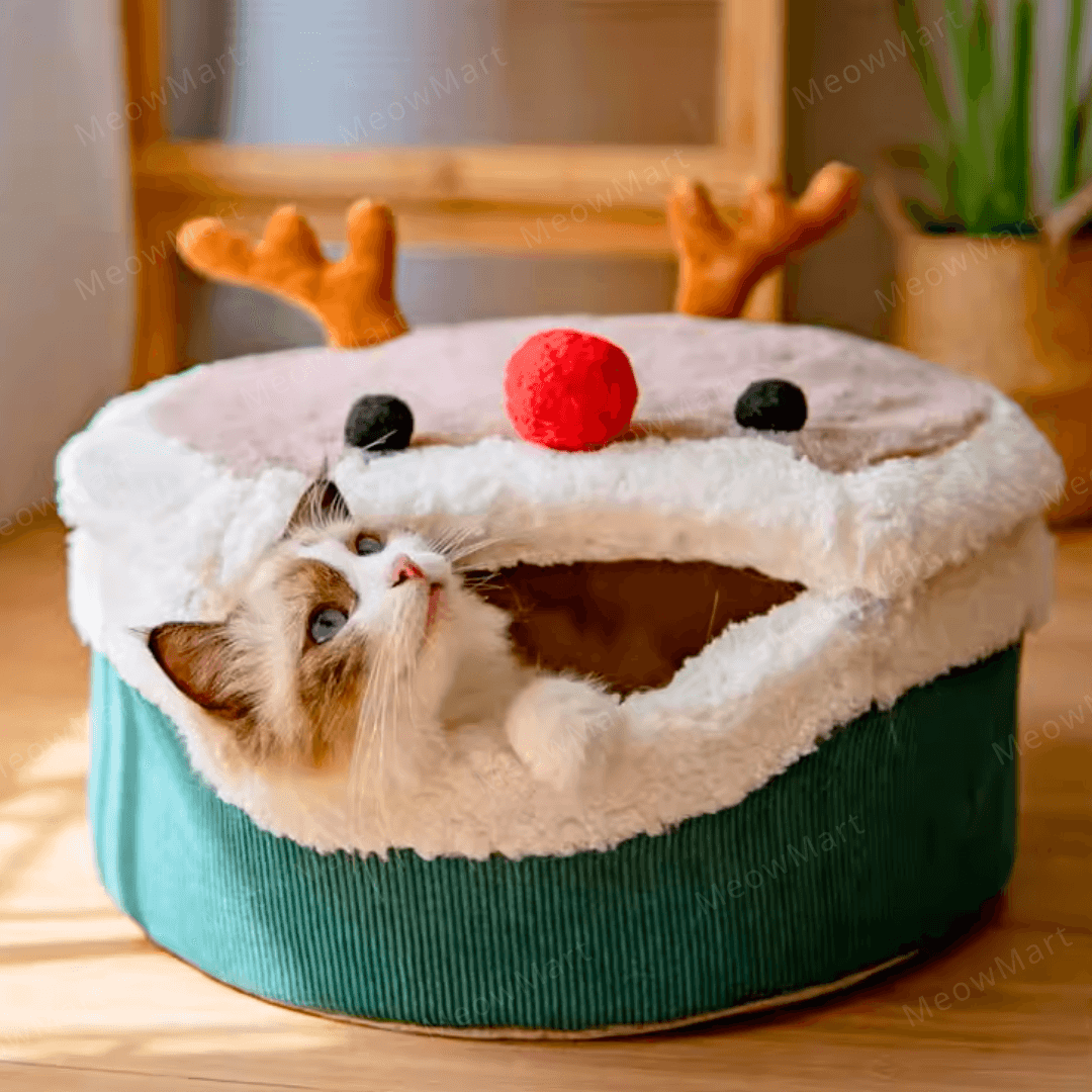 聖誕麋鹿保暖貓窩