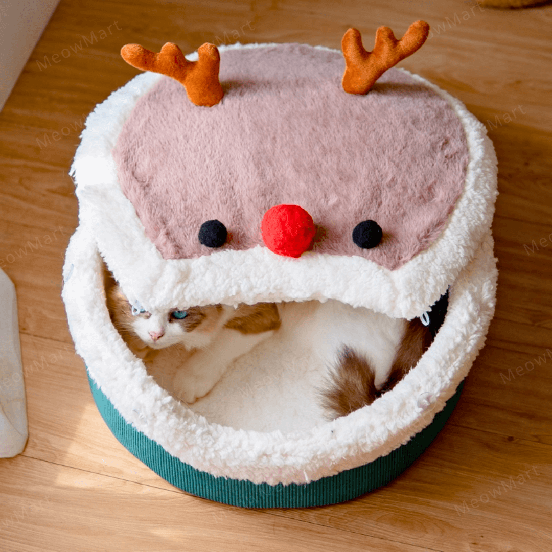 聖誕麋鹿保暖貓窩