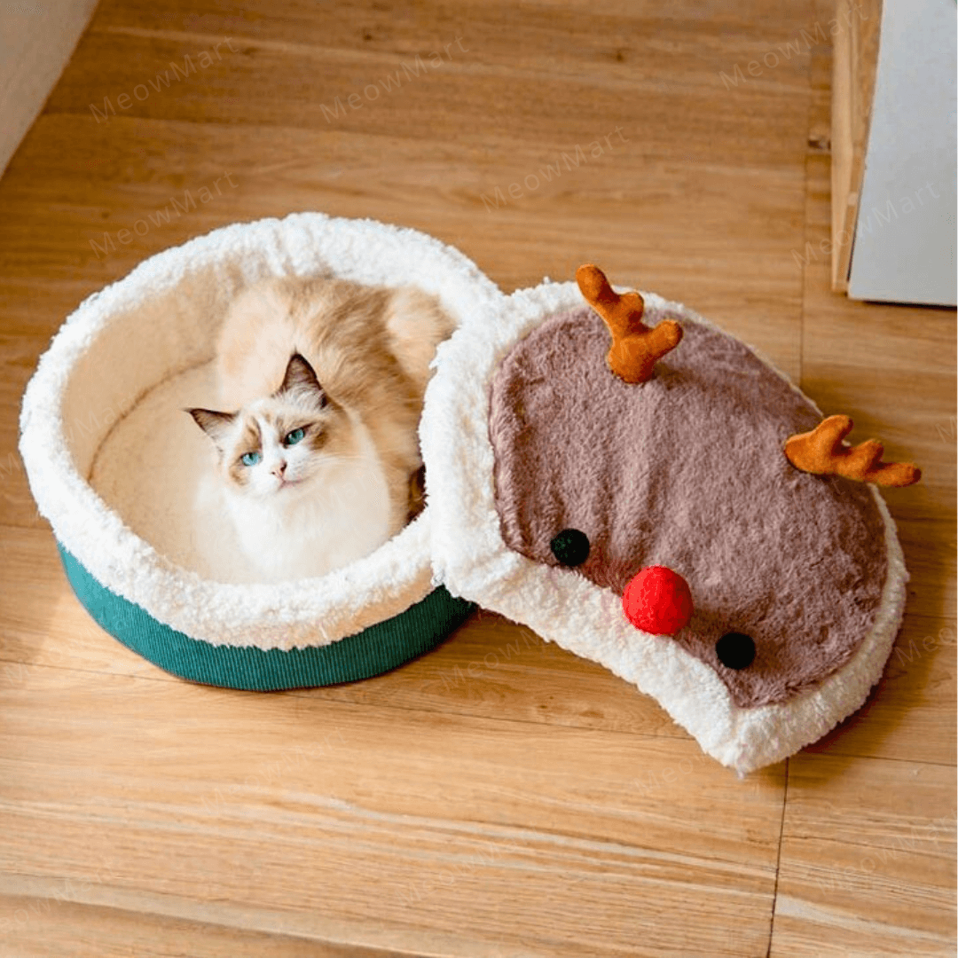 聖誕麋鹿保暖貓窩