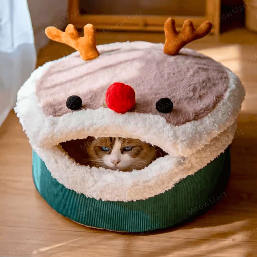 【新品8折】聖誕麋鹿保暖貓窩