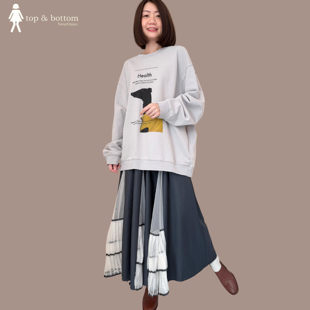 LONG SLEEVE PRINTED LONG SWEATS