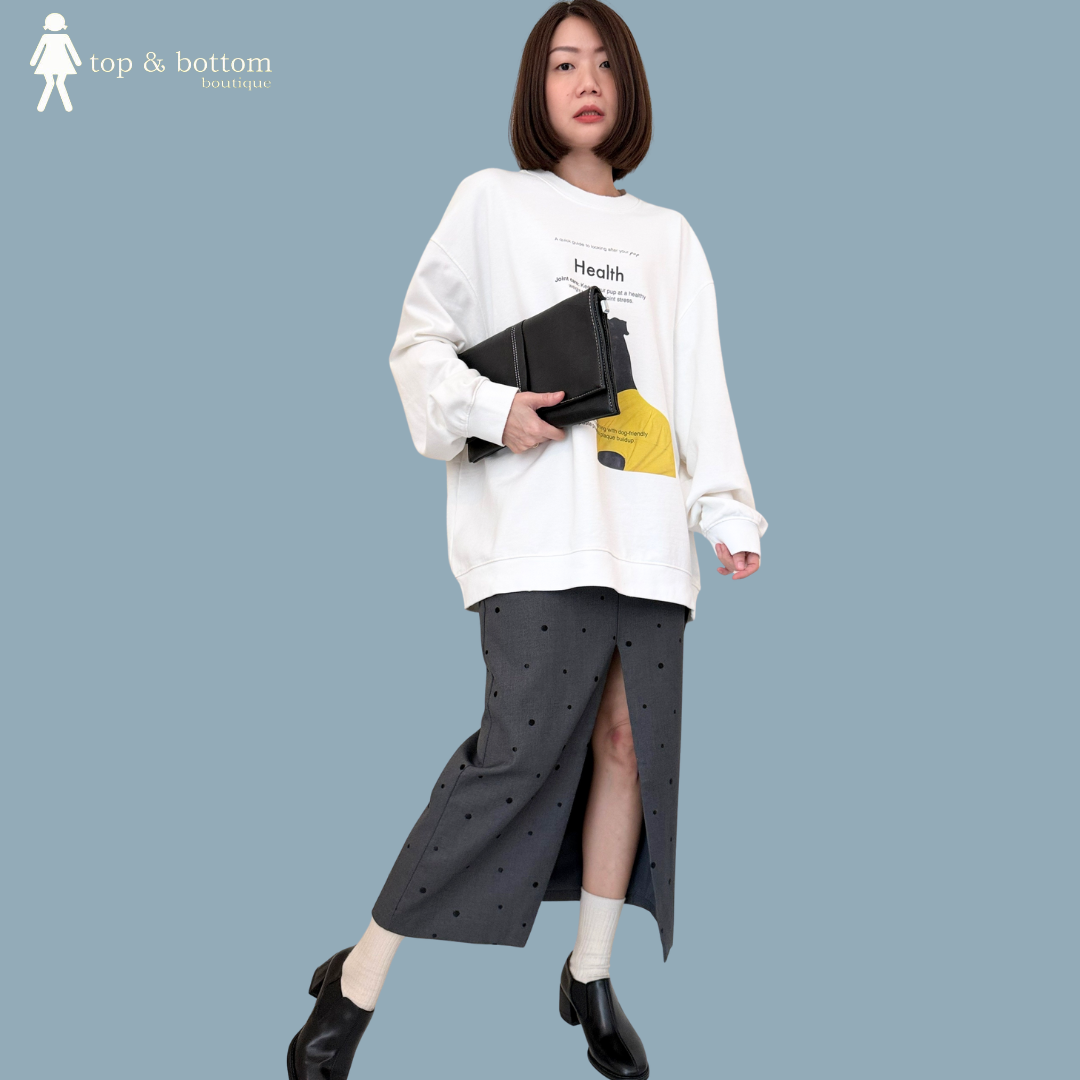 LONG SLEEVE PRINTED LONG SWEATS