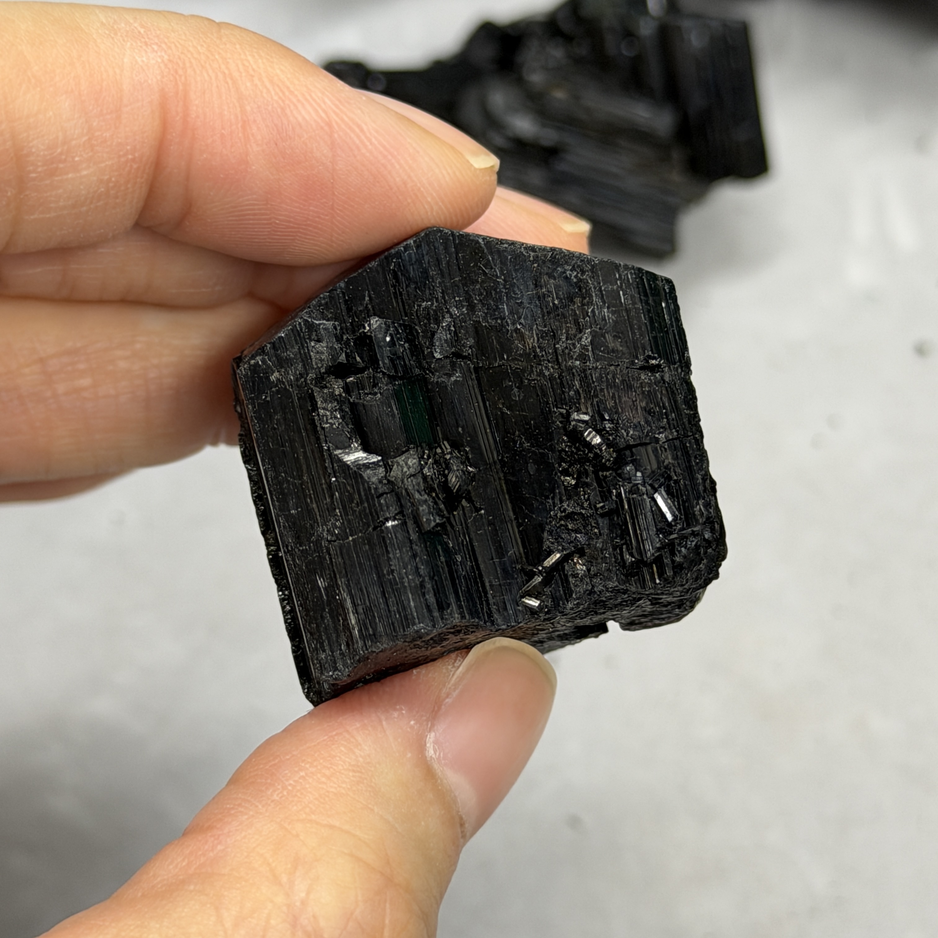 收藏品黑碧璽/電氣石礦標 TRR1780