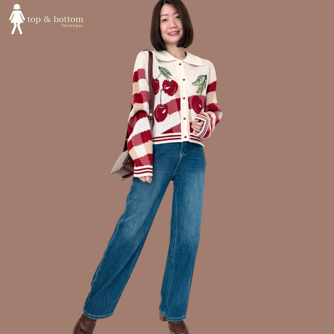 DENIM STRAIGHT CUT LONG JEANS