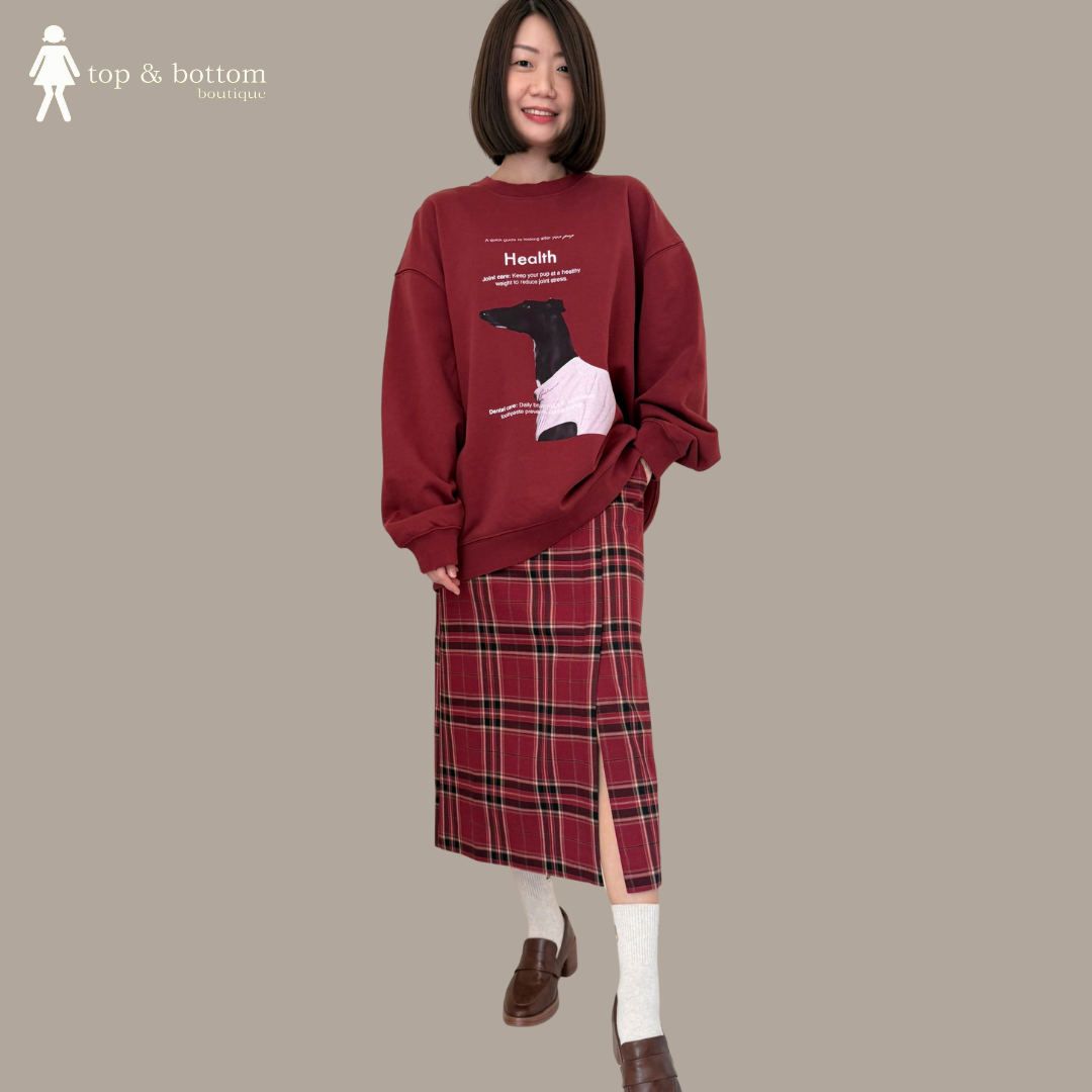 HIGH WAISTED PLAID PENCIL SKIRT WITH BELT