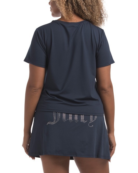 【直播】Juicy Couture LL120711 女裝運動短袖水鑽Logo上衣
