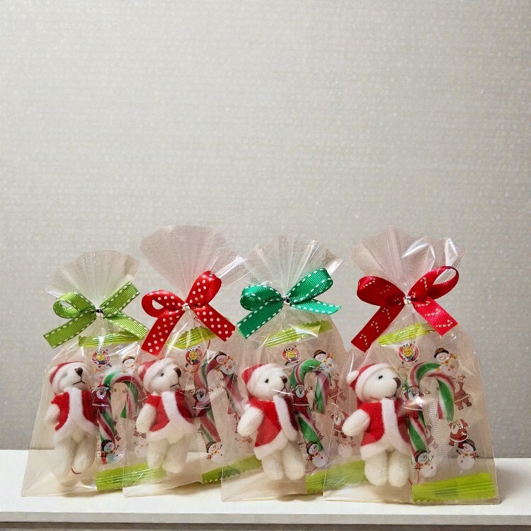 聖誕熊拐杖聖誕節糖果包,santa-bear-candy-canes,交換禮物聖誕節派對專用糖果露營發糖果