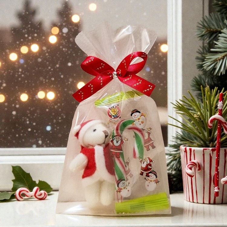 聖誕熊拐杖聖誕節糖果包,santa-bear-candy-canes,交換禮物聖誕節派對專用糖果露營發糖果