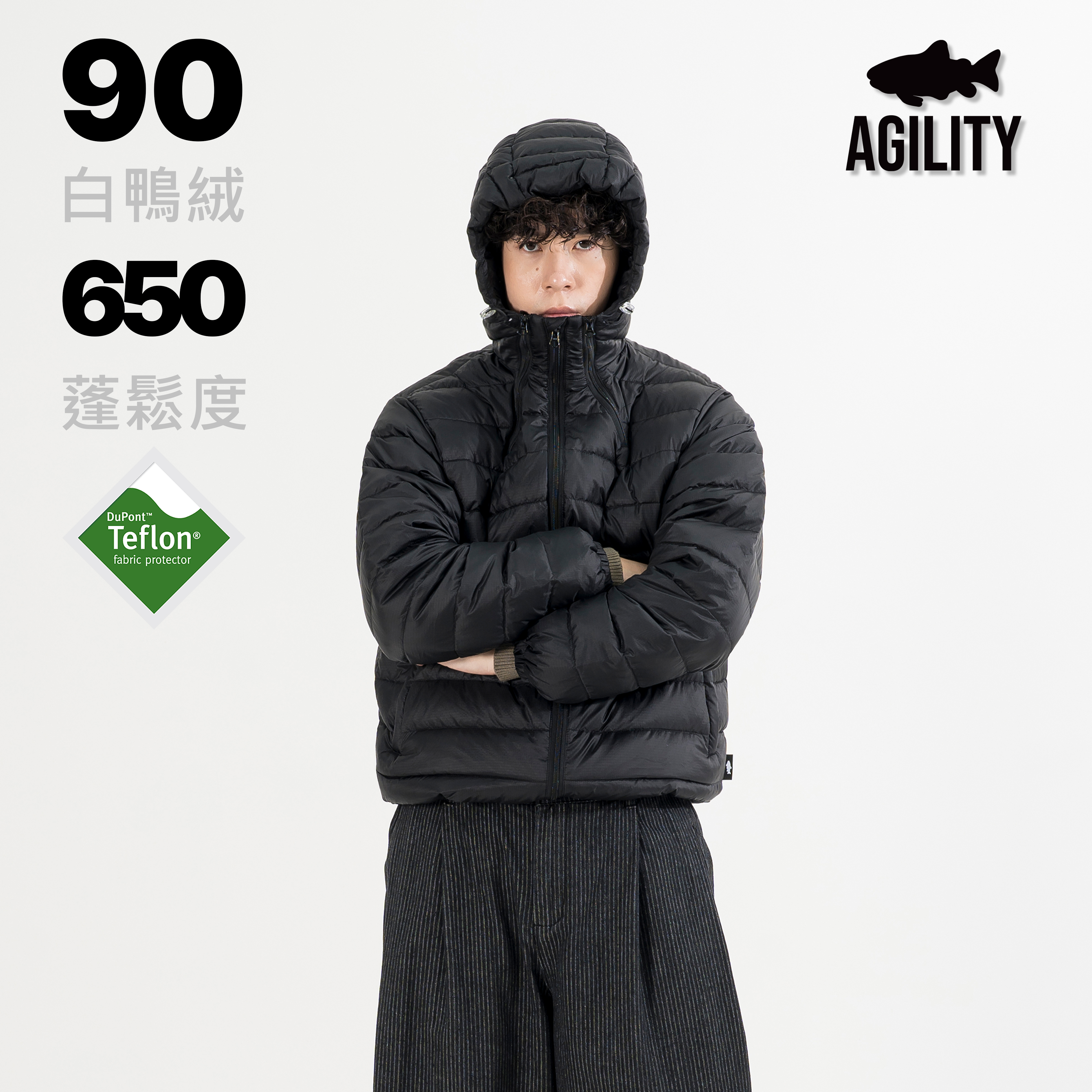 AGILITY Teflon® Light Down Sweater 防潑水 排骨 輕量羽絨外套 [AD-S]