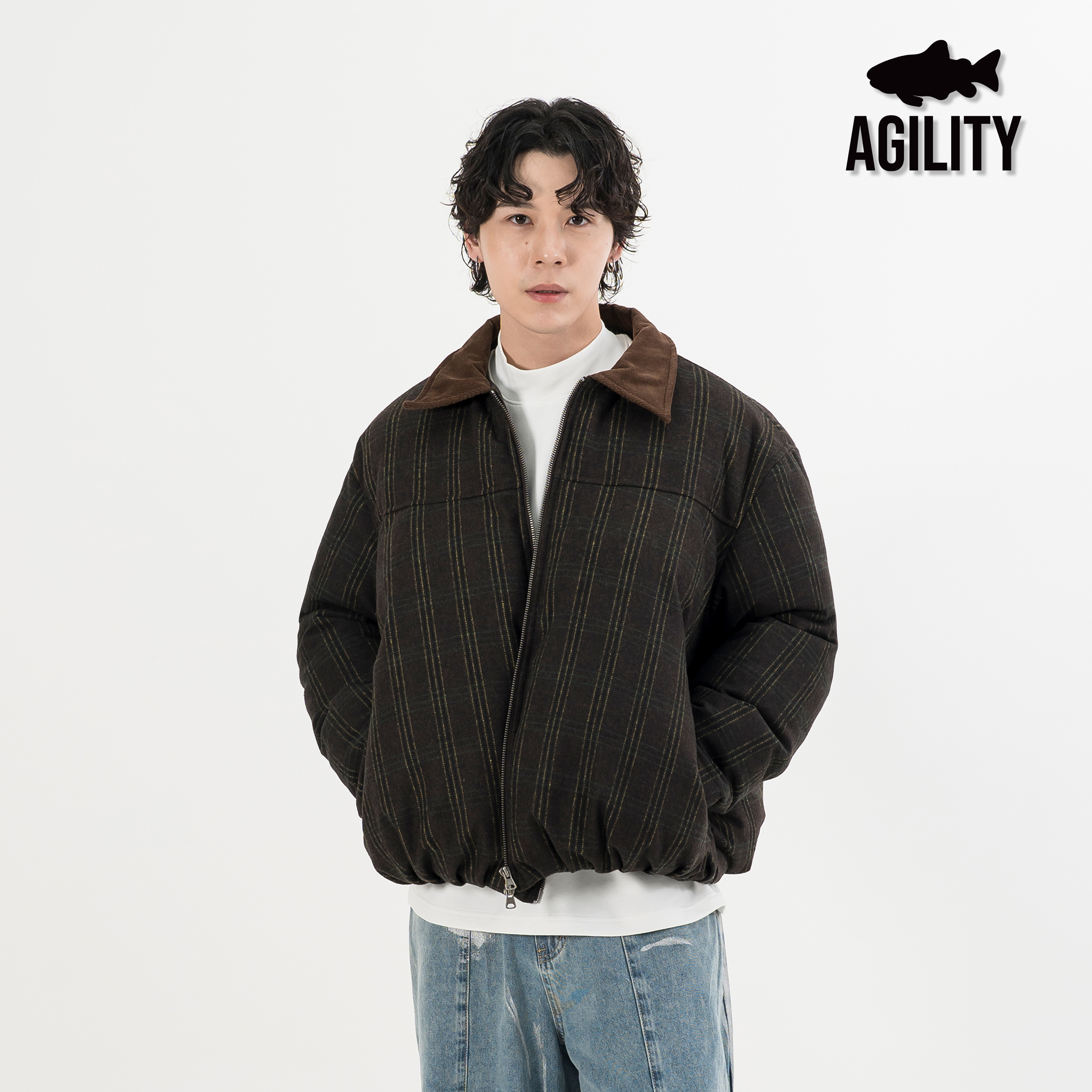 AGILITY Corduroy Collar Padded Jacket 燈芯絨領 鋪棉外套 [AJ68]
