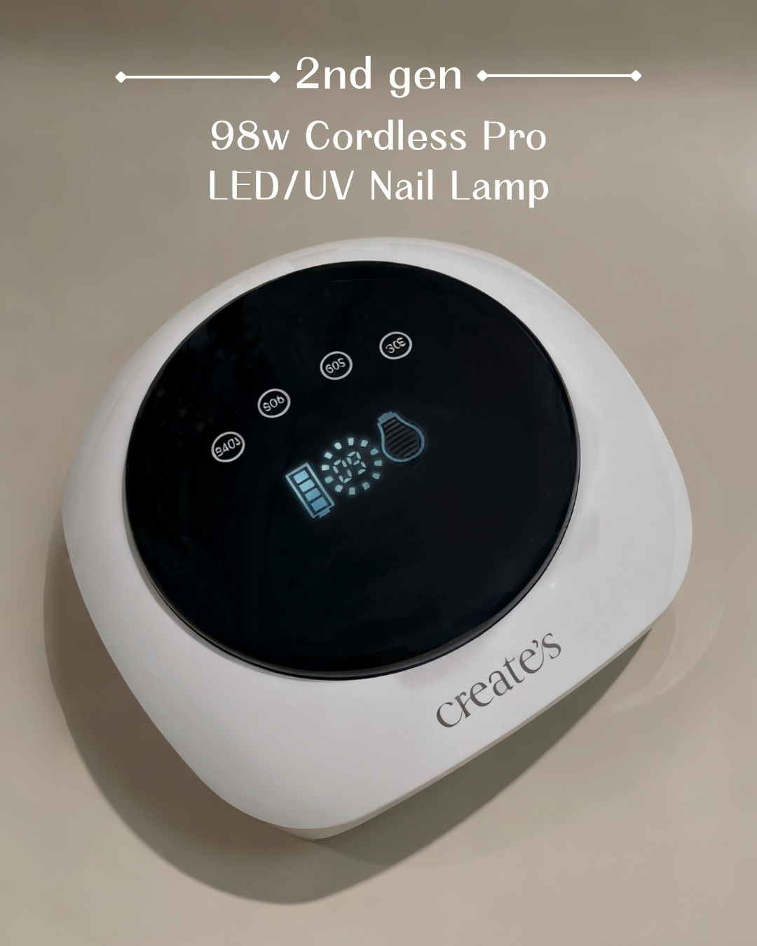 create's -第二代 升級版 98W高功率充電式無線粉光燈機★