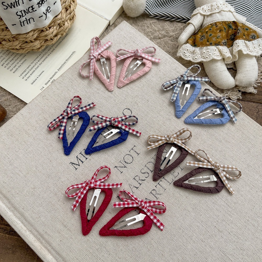 韓系蝴蝶結三角髮夾