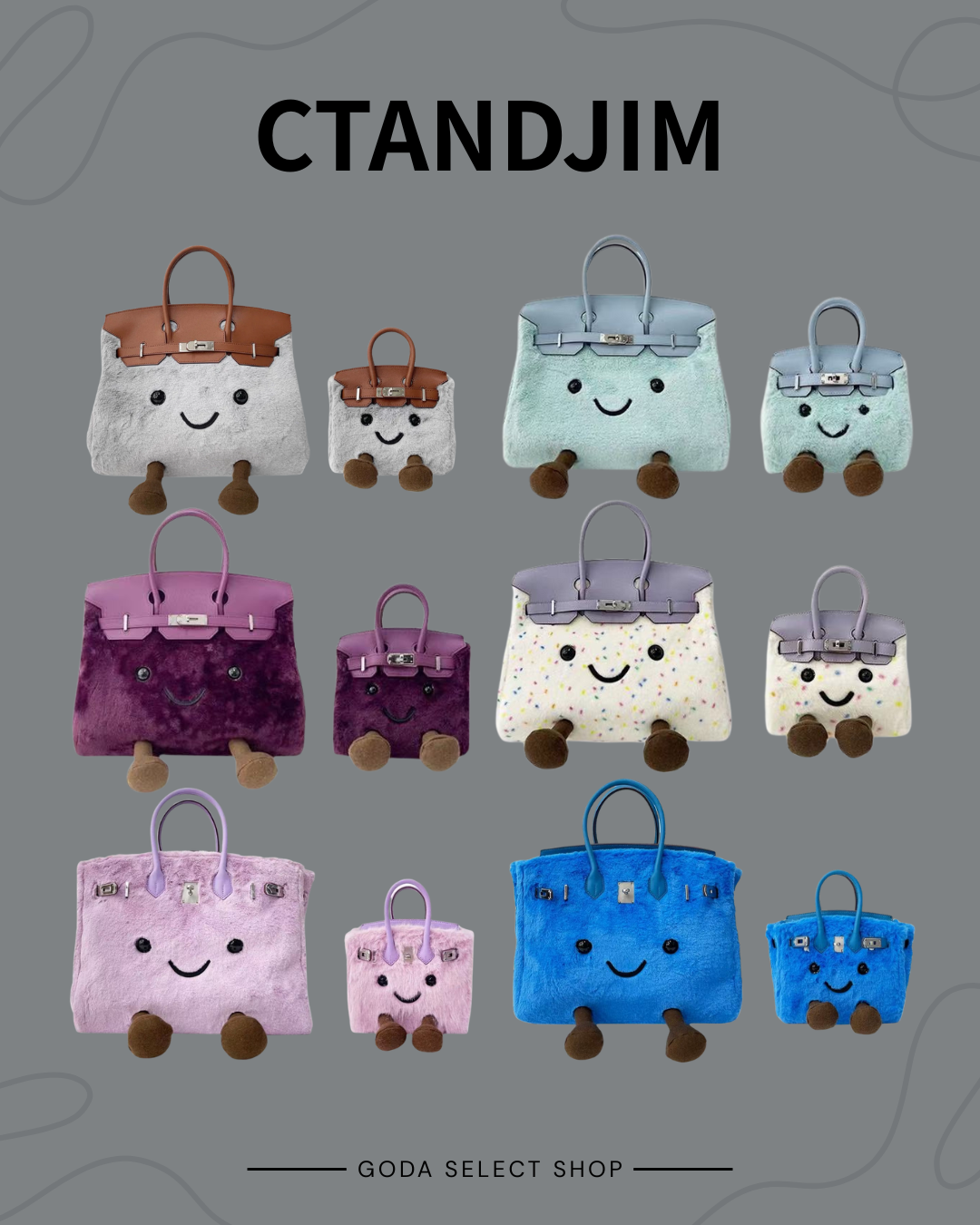 CTANDJIM Birkin 翻玩 JELLYCAT 超可愛 鉑金街頭翻玩包 絨毛手提肩背包 關穎同款