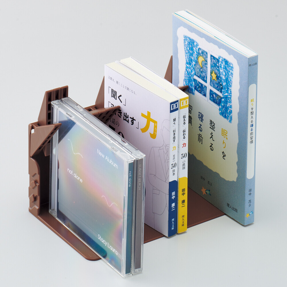 「限定棕色」LIHIT LAB. 一本書也不會倒的書擋 / 書架