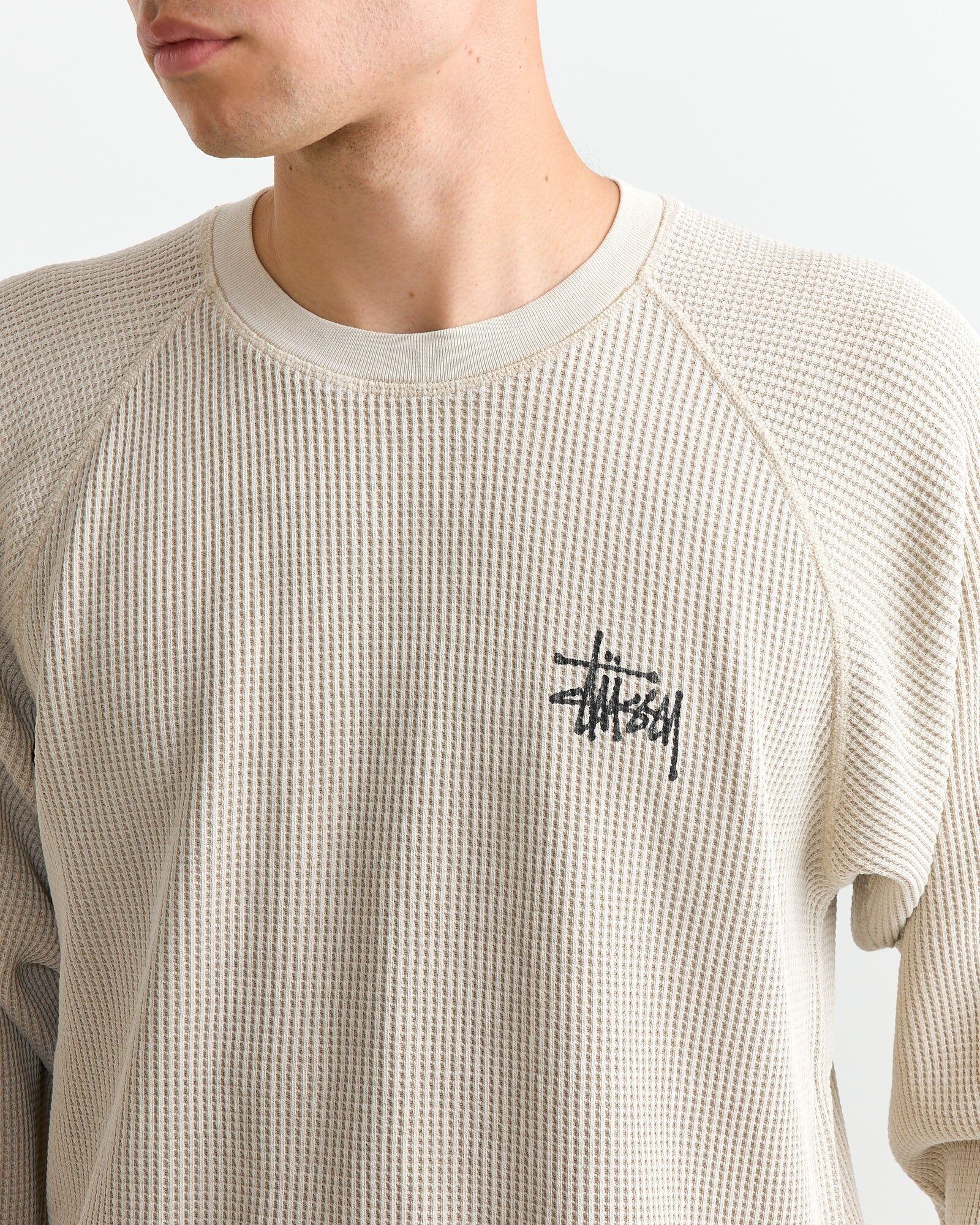 STUSSY 華夫格基本長袖上衣BASIC STÜSSY THERMAL bone