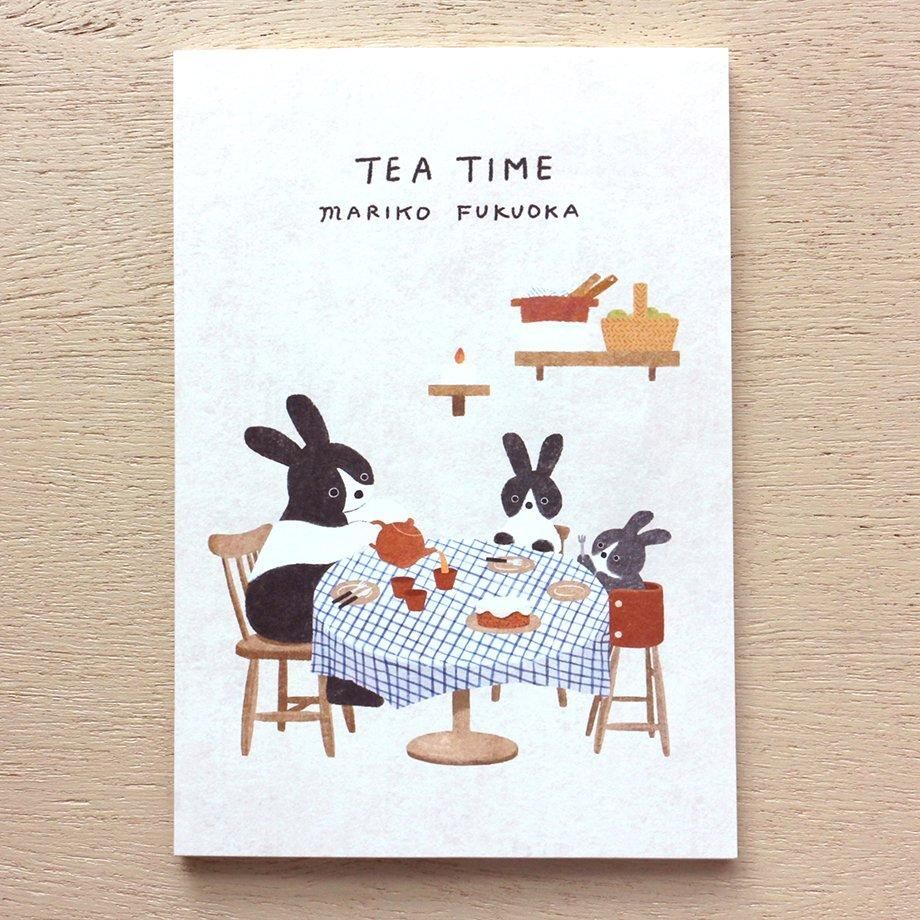 日本 表現社 福岡麻利子 明信片套組 (5種各2張) -TEA TIME