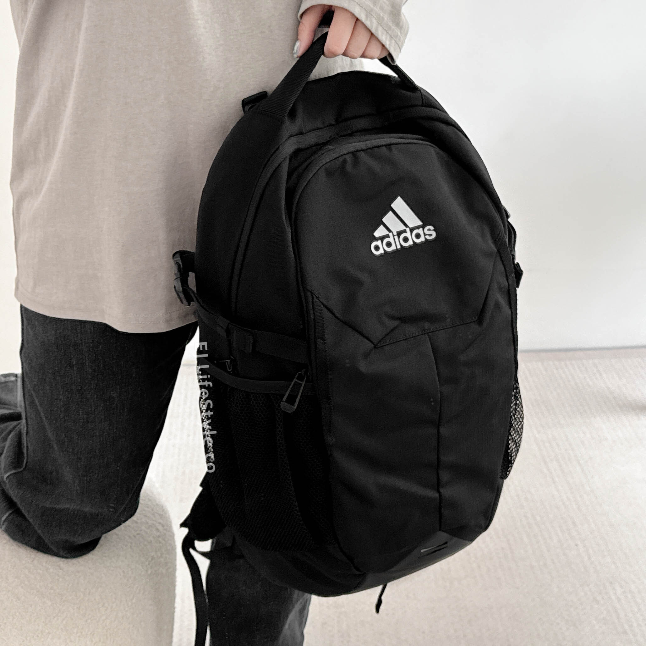 ADIDAS 後背包 黑色 背包 書包 登山包 JP1236 / 現貨