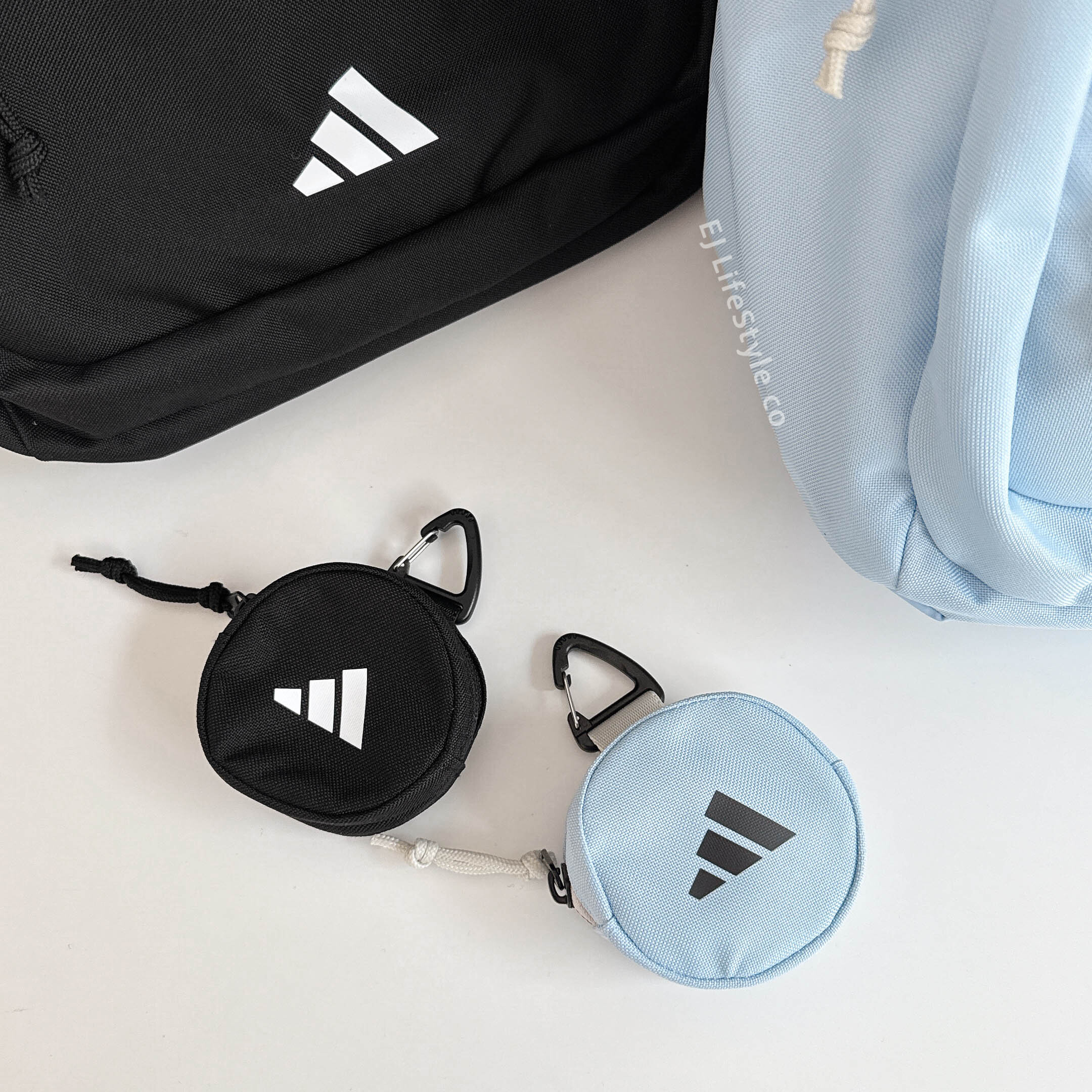 ADIDAS 後背包 背包 書包 耳機包 零錢包  寶寶藍 JY4768 黑色 JY4769 / 現貨