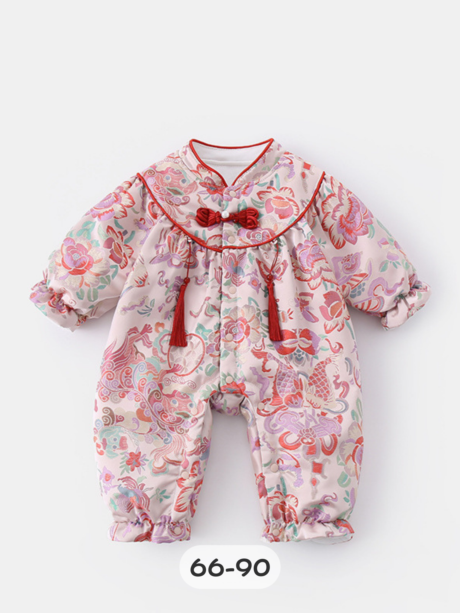 赤彩瑞裳 中國風夾棉連身衣