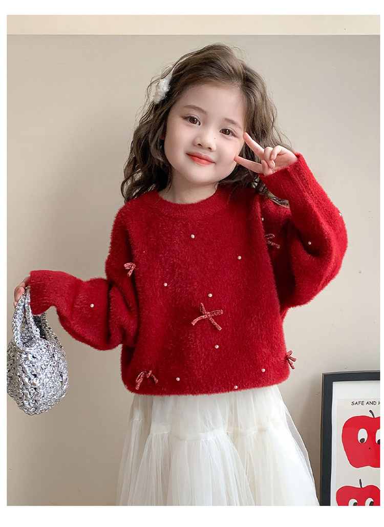 水貂毛珠珠針織毛衣