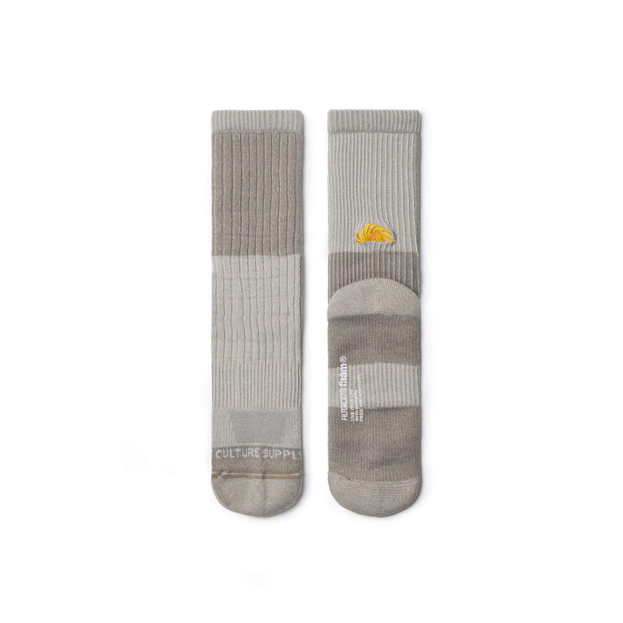 【現貨】DAYS & NIGHTS feat. faam® Merino Wool Crew Socks  美麗諾刺繡羊毛襪