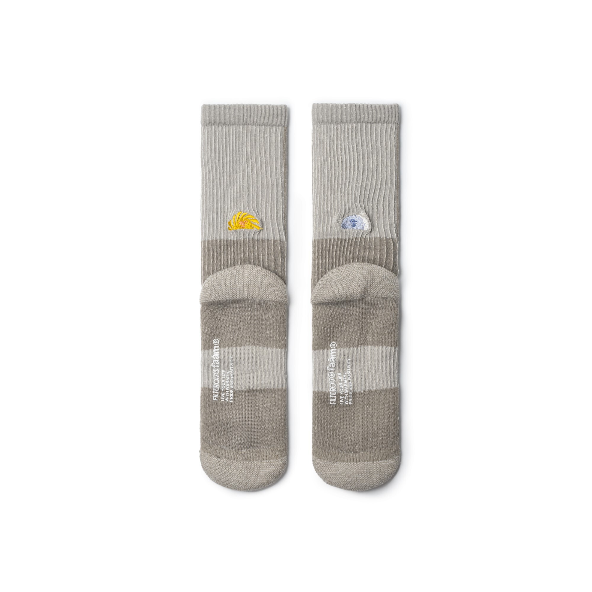 【現貨】DAYS & NIGHTS feat. faam® Merino Wool Crew Socks  美麗諾刺繡羊毛襪