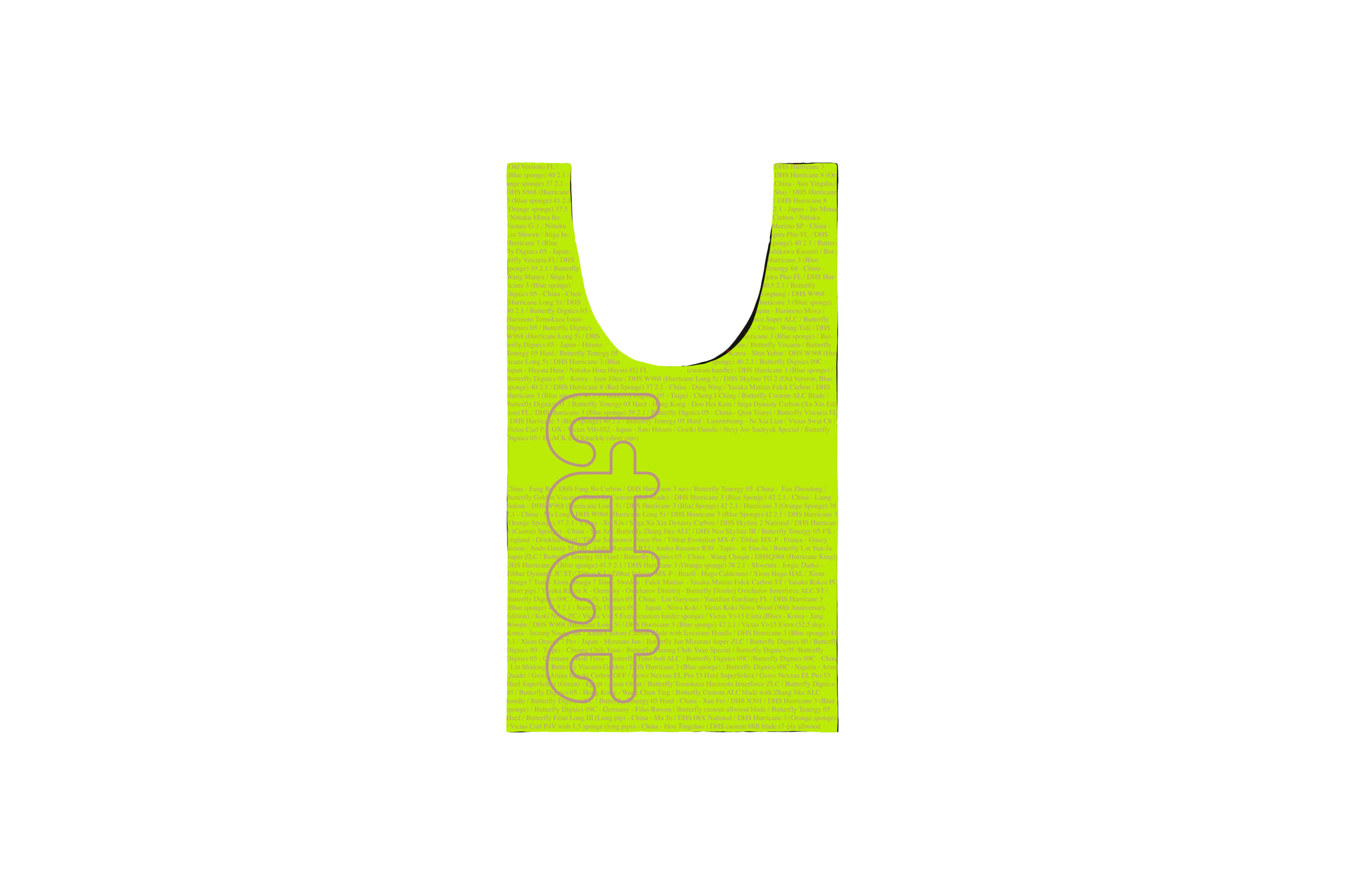 b.Eautiful "b.Eautiful x LTTT Times Reusable Bag Standard" (Black / Lime)