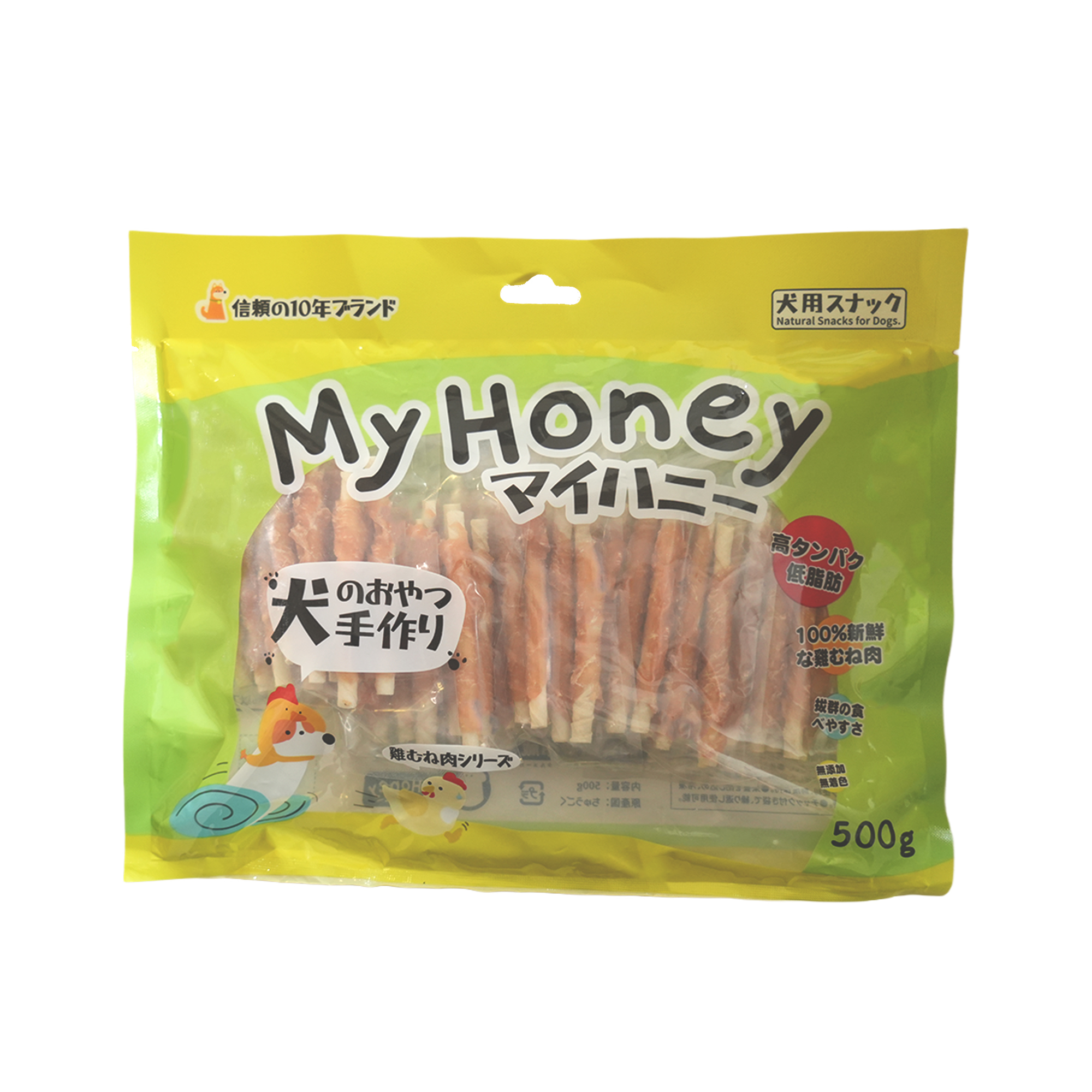 MyHoney Gourmet Chicken Snacks Series 500gr - White Rawhide Bone with Chicken
