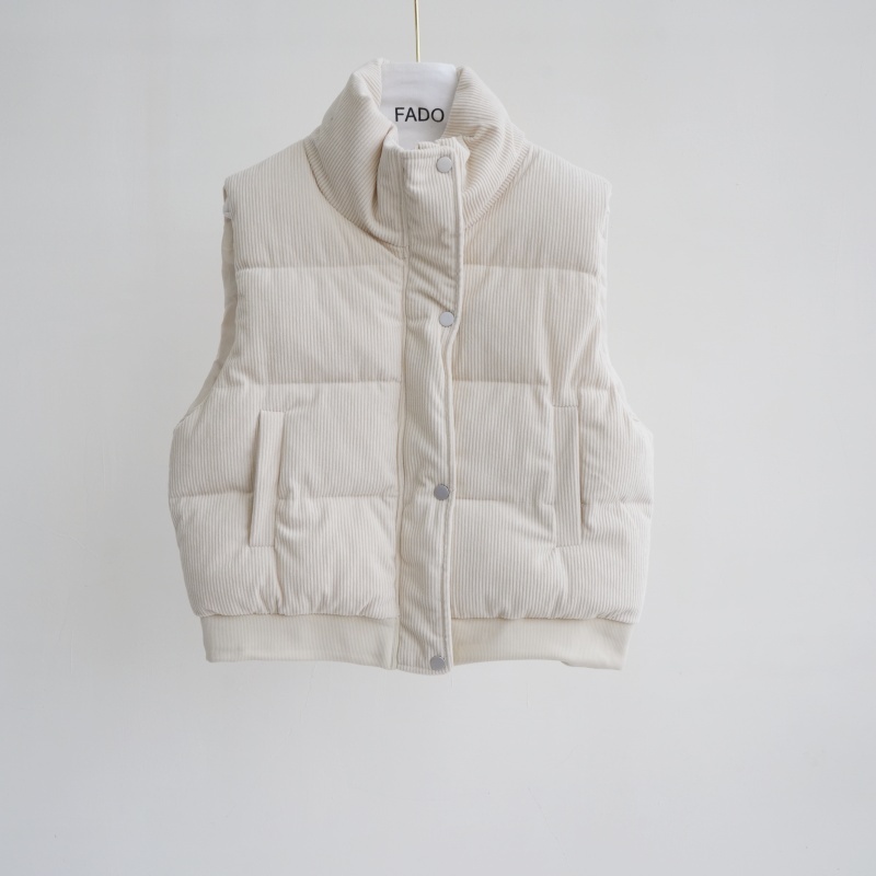 法朵Fado shop｜立領壓釦燈芯絨背心 899A018 三色