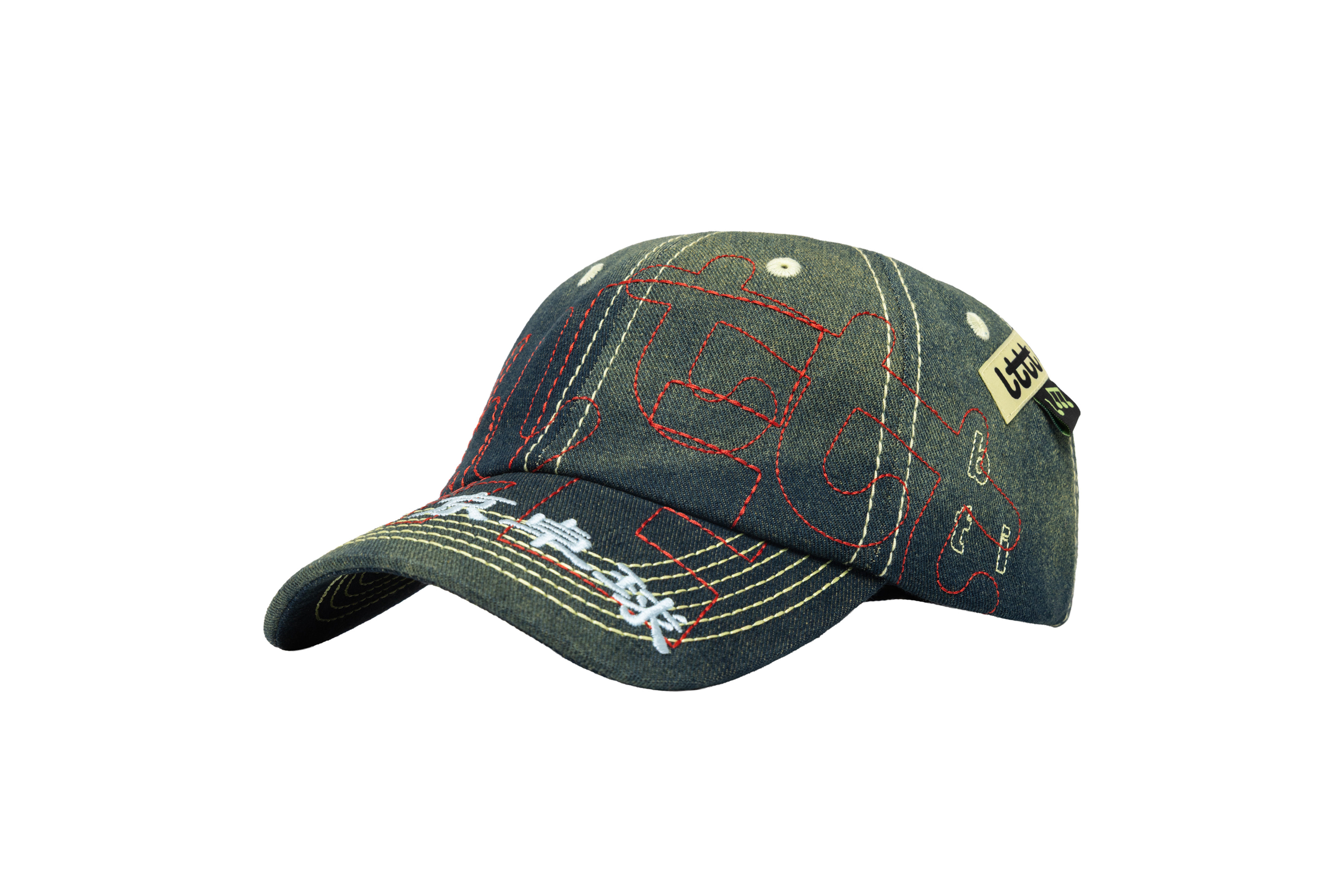 b.Eautiful "b.Eautiful x LTTT Vapor Hat " (Fade Denim / Red)