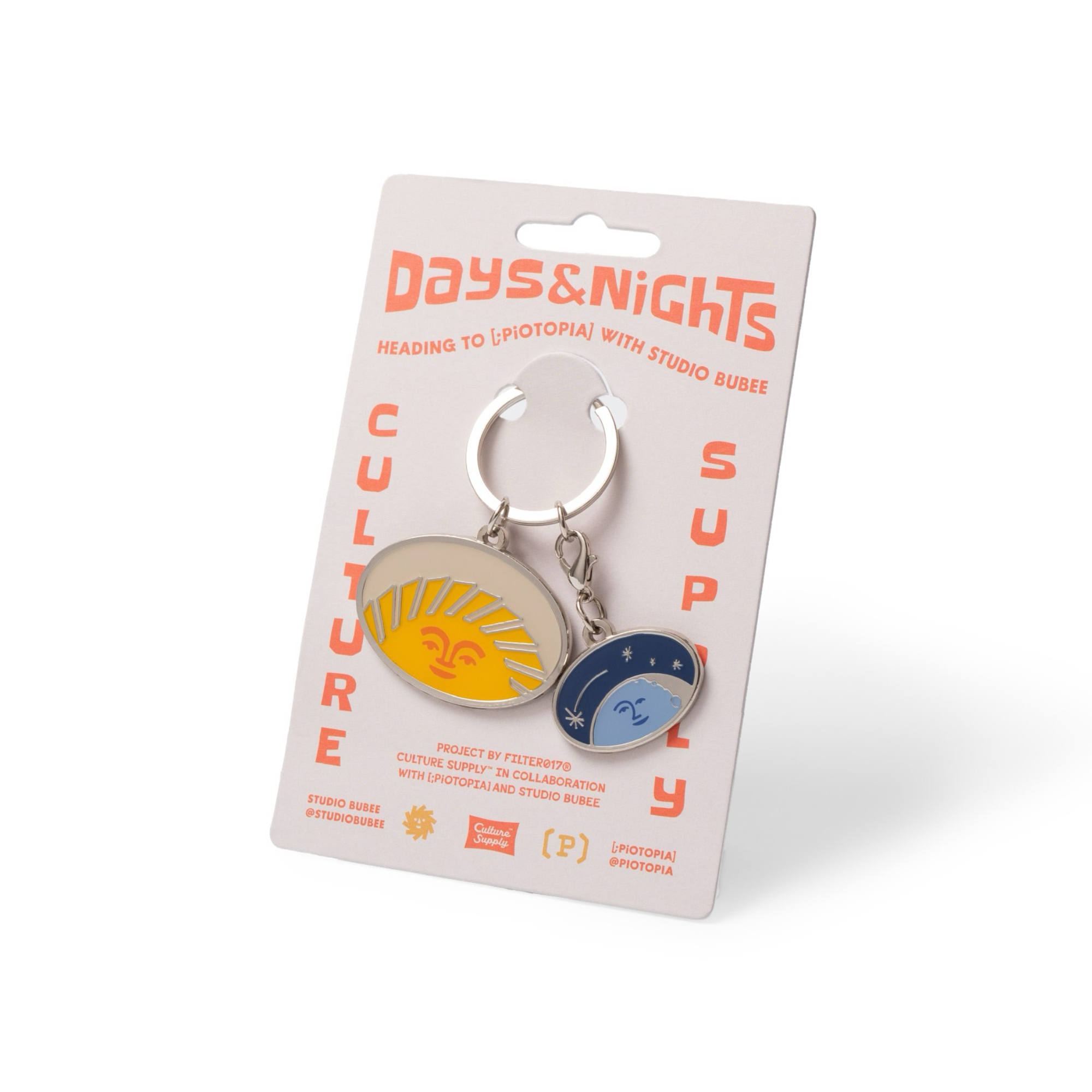 【現貨】DAYS & NIGHTS  PiOTOPIA X BUBEE X FILTER017® Culture Supply™ Metal Keychain 金屬鑰匙圈