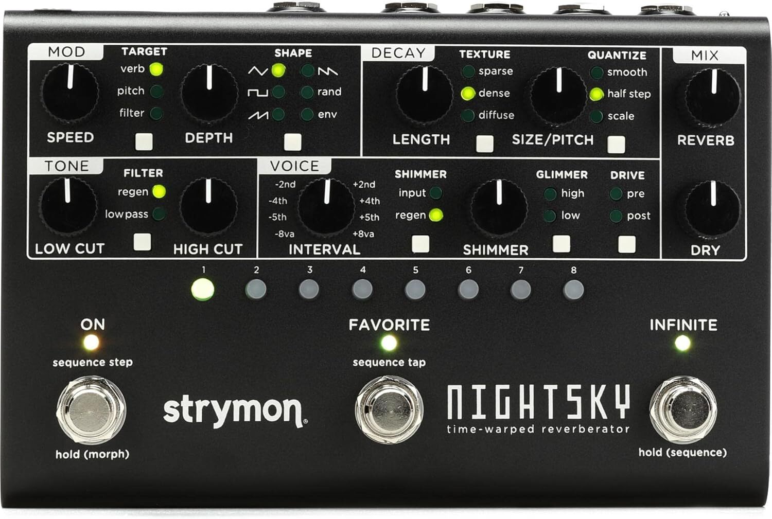 Strymon Strymon NightSky 全球限量午夜黑 LIMITED EDITION MIDNIGHT Time Warped Reverberator 空間/迴響 效果器 — 三峽鍵盤 / 鋼琴｜YA! 玩音樂