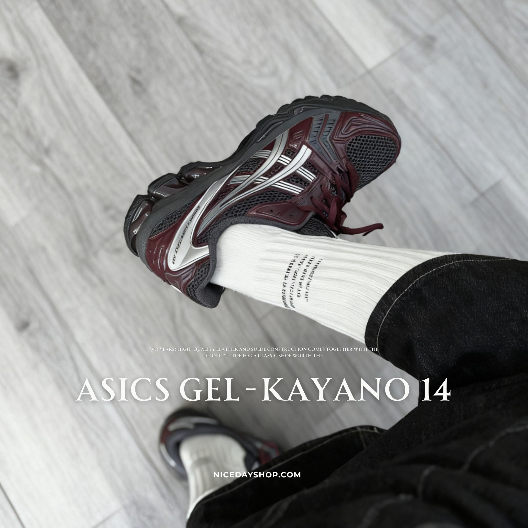 NICEDAY 代購 ASICS GEL-KAYANO 14 紅寶石 酒紅 銀 黑 灰 復古 紅 1203A537-022