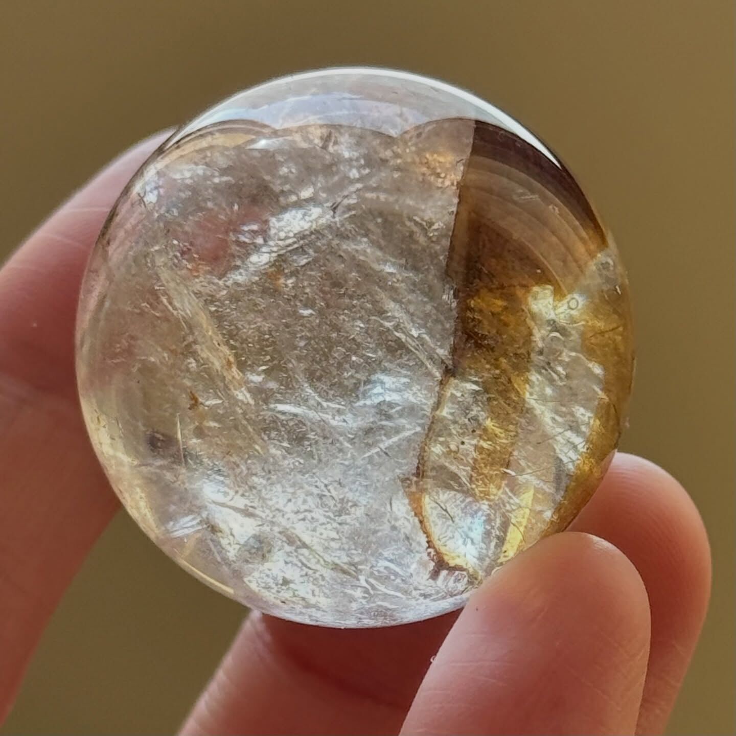 [原石] 黃泥骸骨 水晶球