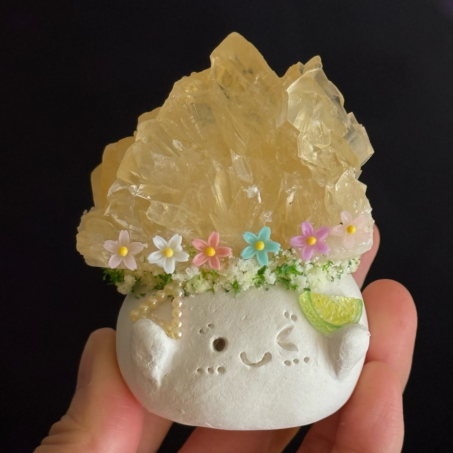 [原石] 黃冰洲石 原礦 小晶靈