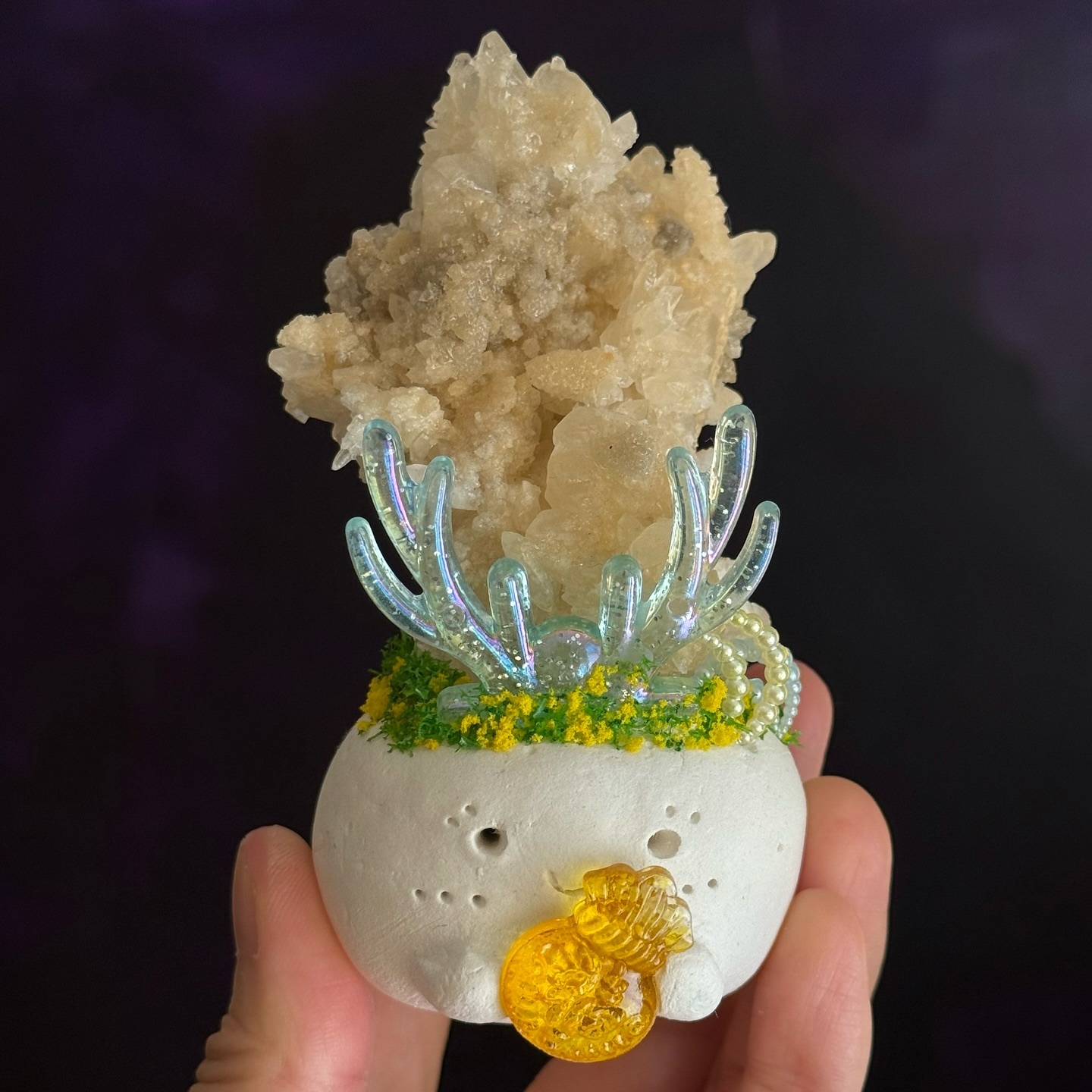 [原石] 白水晶簇 原礦小晶靈