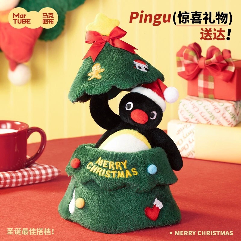 Pingu  企鵝家族 聖誕樹 聖誕花環 花環 公仔